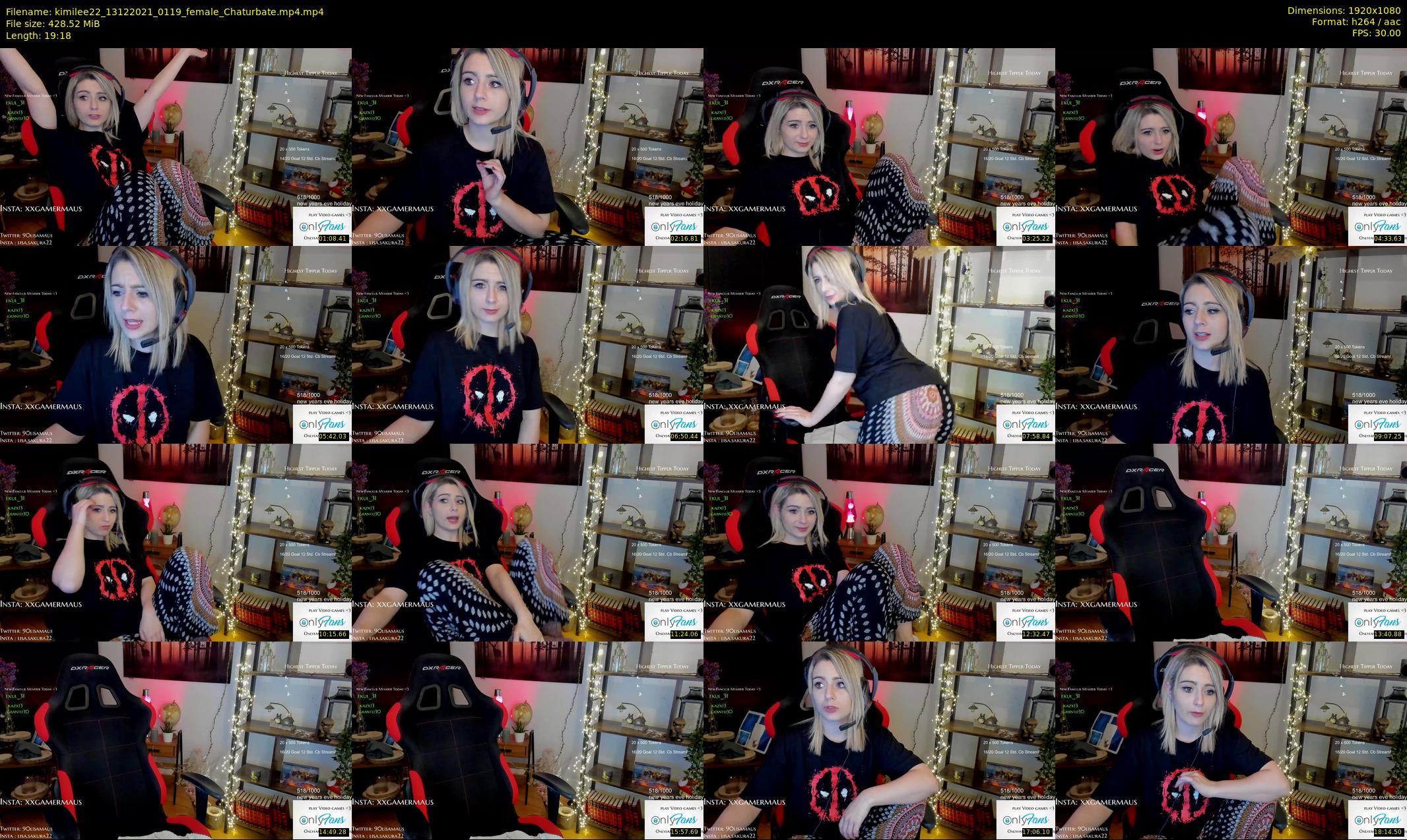 kimilee22 — 20 minute Chaturbate female cam show recording, 1080p, Dec 13, 2021