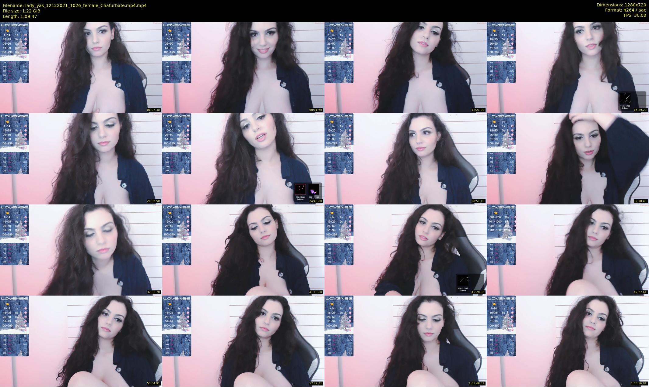 lady_yas — 70 minute Chaturbate female cam show recording, 720p, Dec 12, 2021