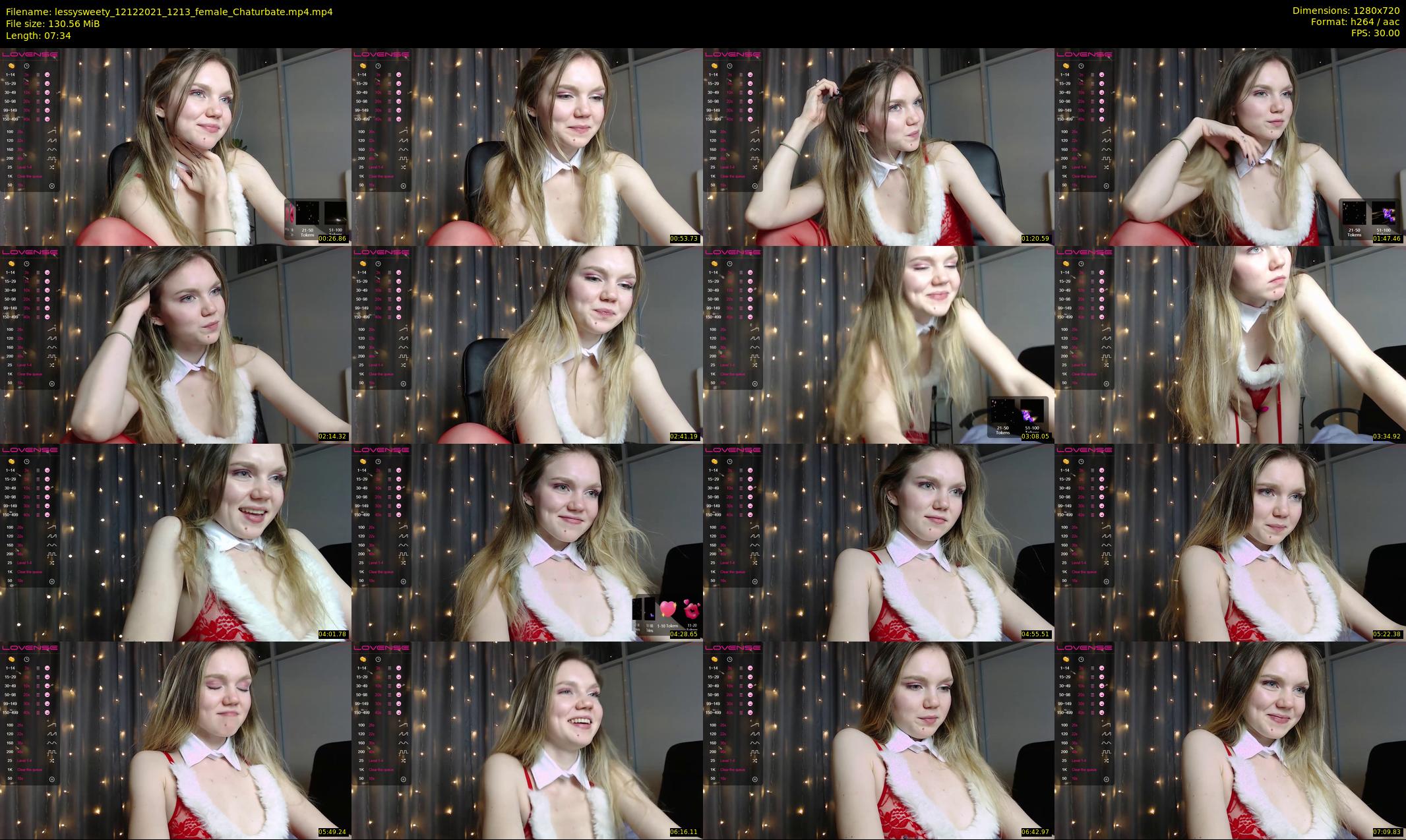 lessysweety — 8 minute Chaturbate female cam show recording, 720p, Dec 12, 2021