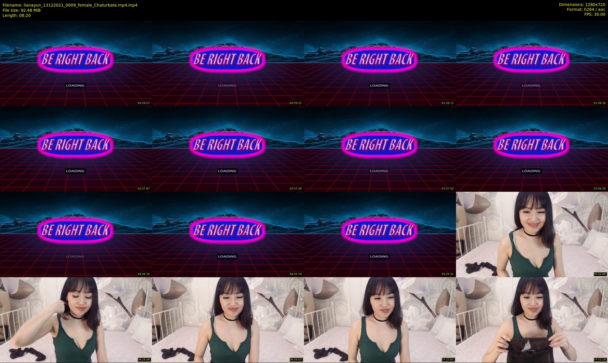 lianayun — 9 minute Chaturbate female cam show recording, 720p, Dec 13, 2021