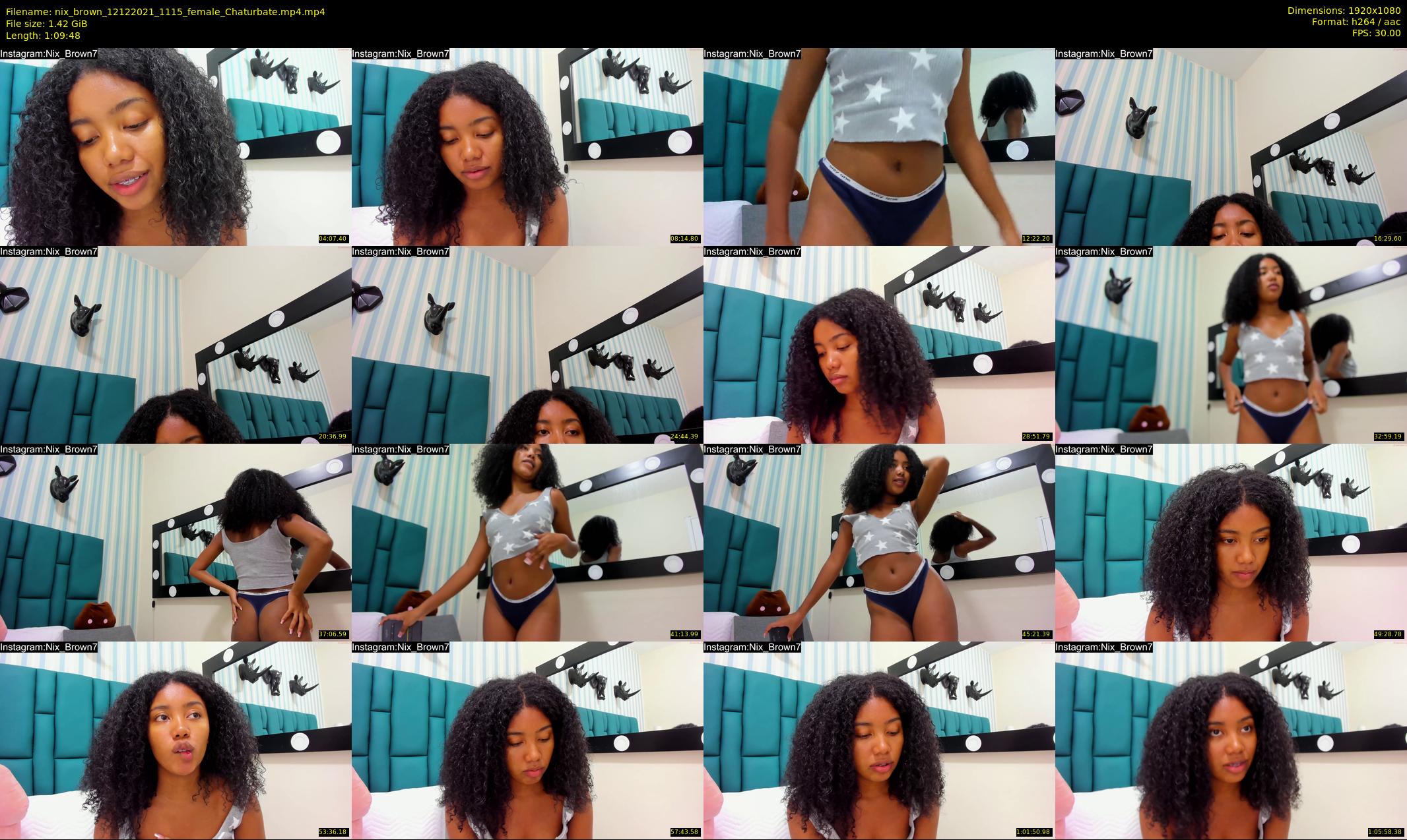 nix_brown — 70 minute Chaturbate female cam show recording, 1080p, Dec 12, 2021