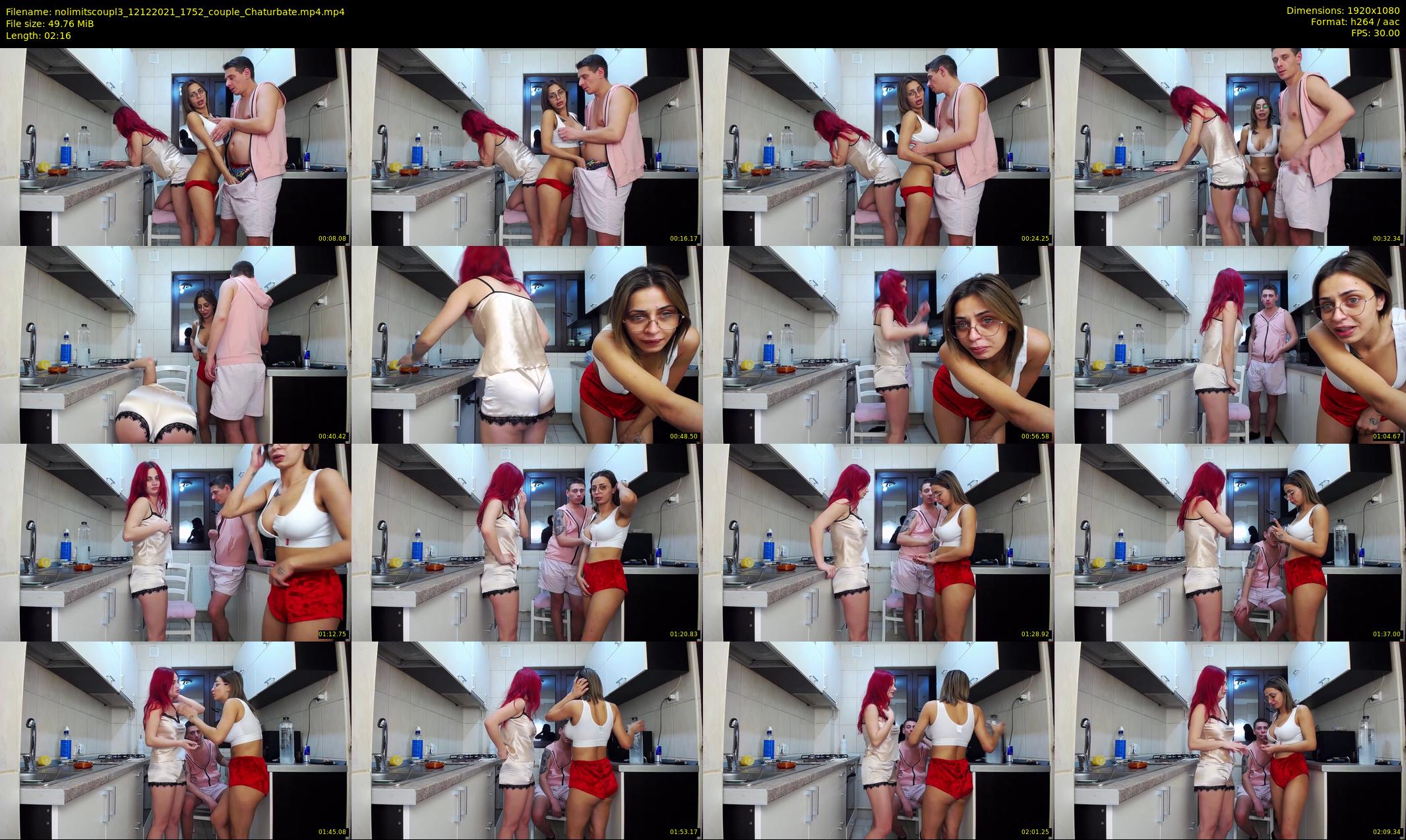 nolimitscoupl3 — 3 minute Chaturbate couple cam show recording, 1080p, Dec 12, 2021