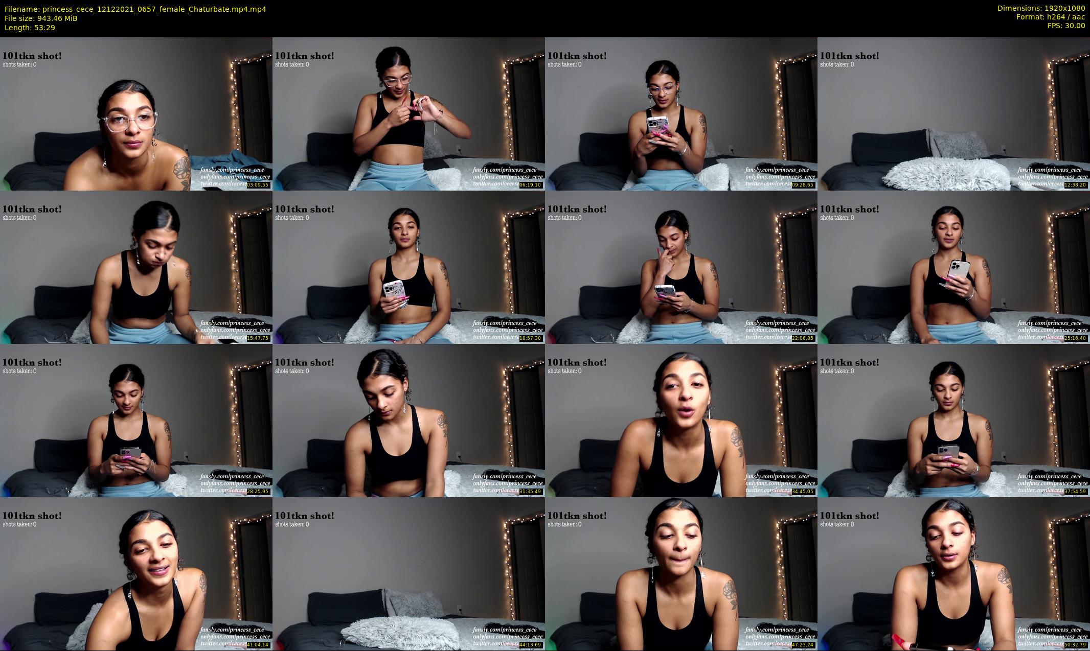 princess_cece — 54 minute Chaturbate female cam show recording, 1080p, Dec 12, 2021