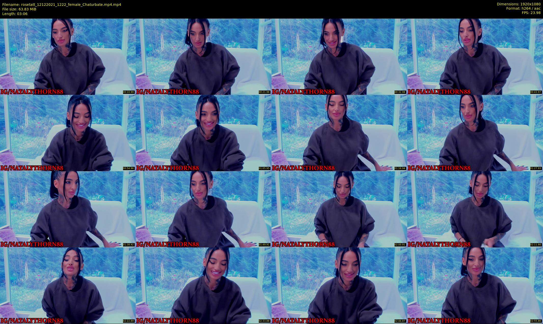 rosetatt — 4 minute Chaturbate female cam show recording, 1080p, Dec 12, 2021