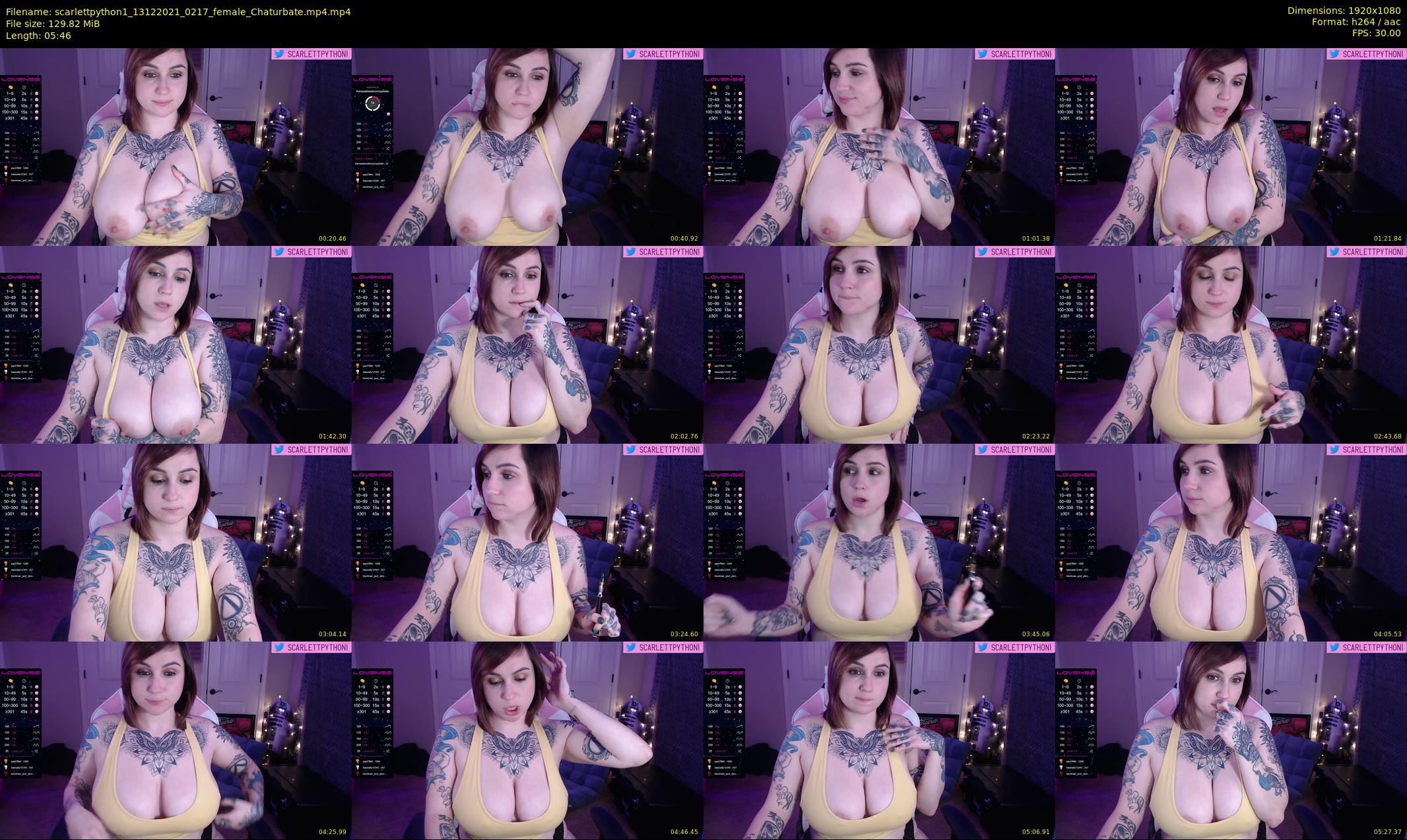 scarlettpython1 — 6 minute Chaturbate female cam show recording, 1080p, Dec 13, 2021