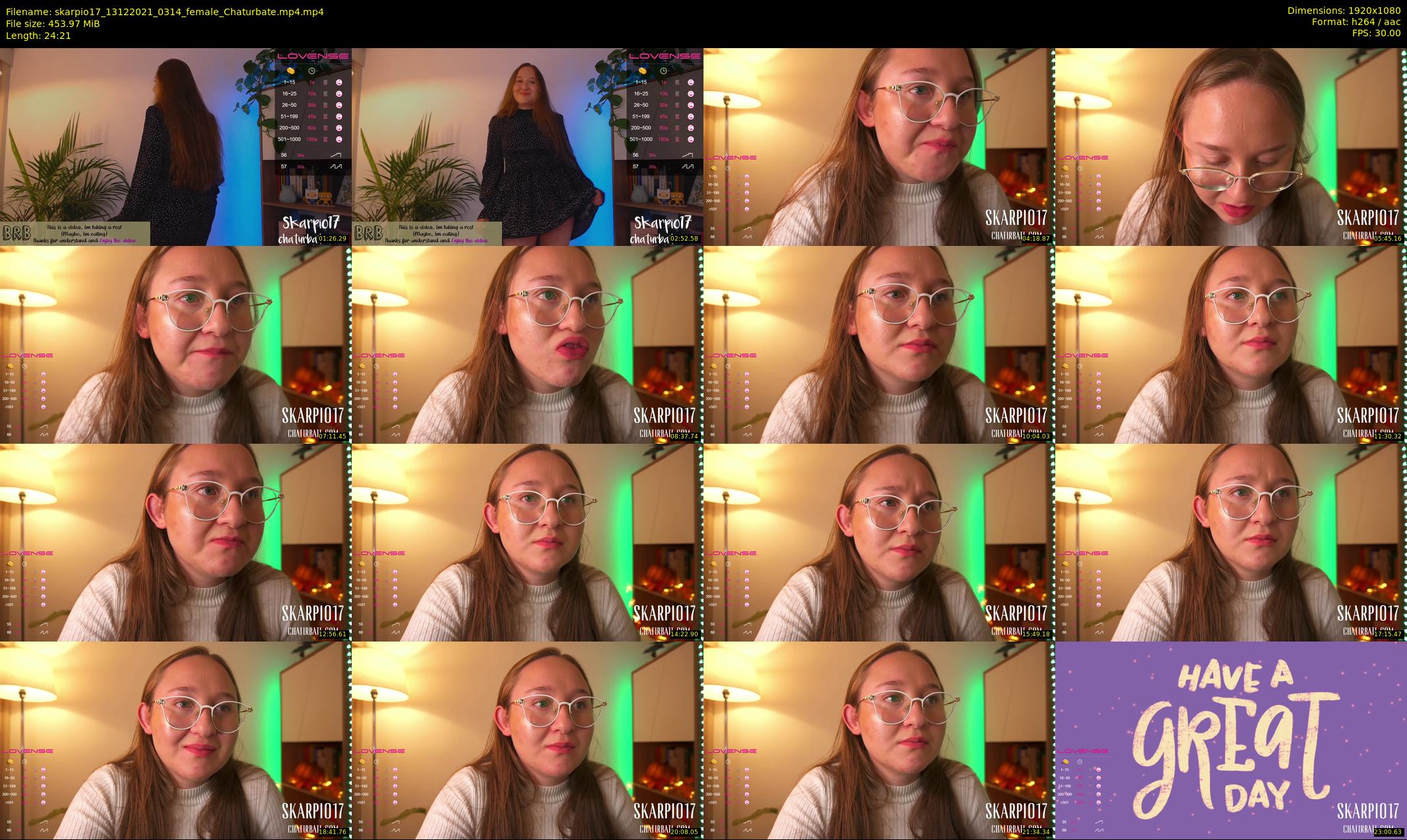 skarpio17 — 25 minute Chaturbate female cam show recording, 1080p, Dec 13, 2021