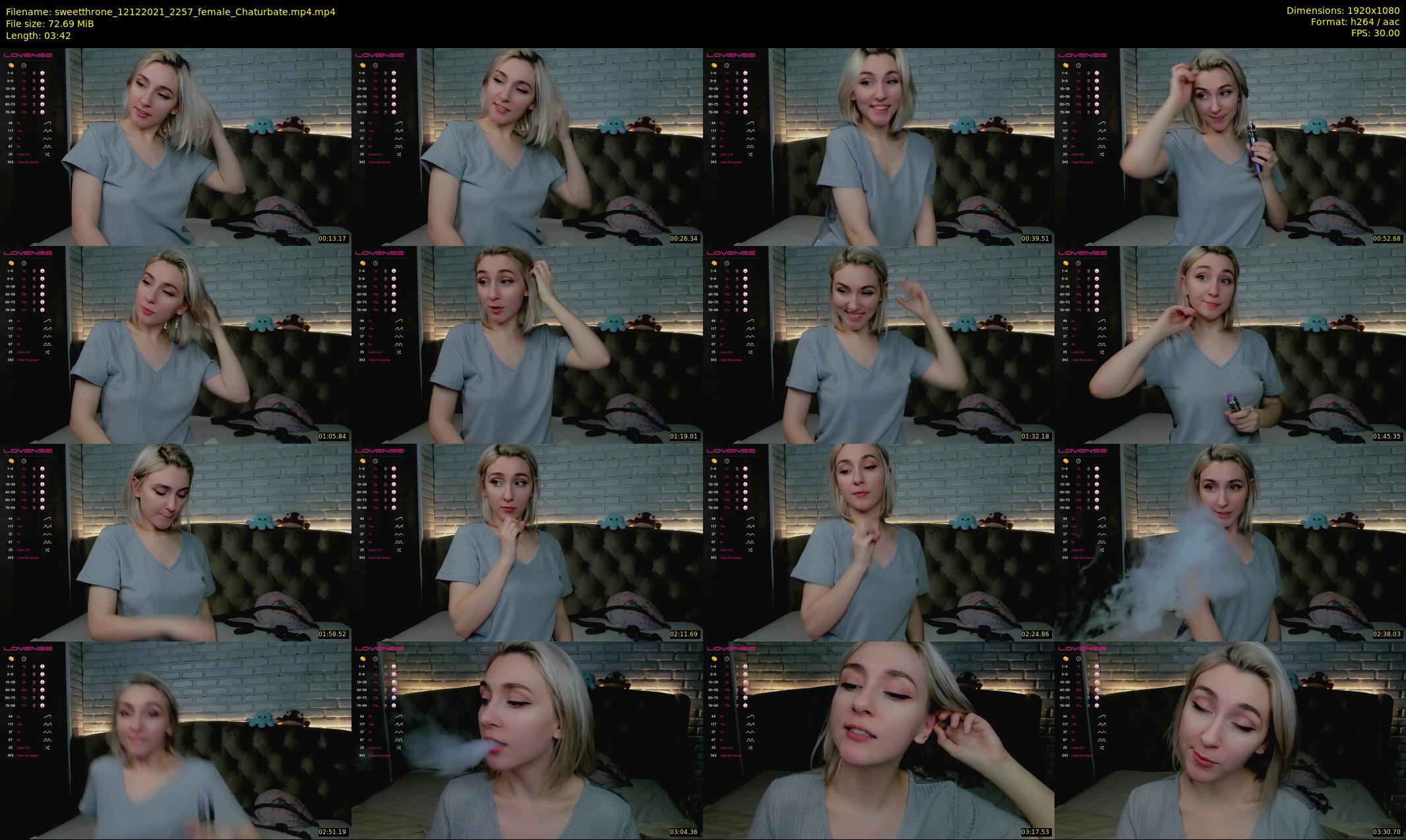 sweetthrone — 4 minute Chaturbate couple cam show recording, 1080p, Dec 12, 2021