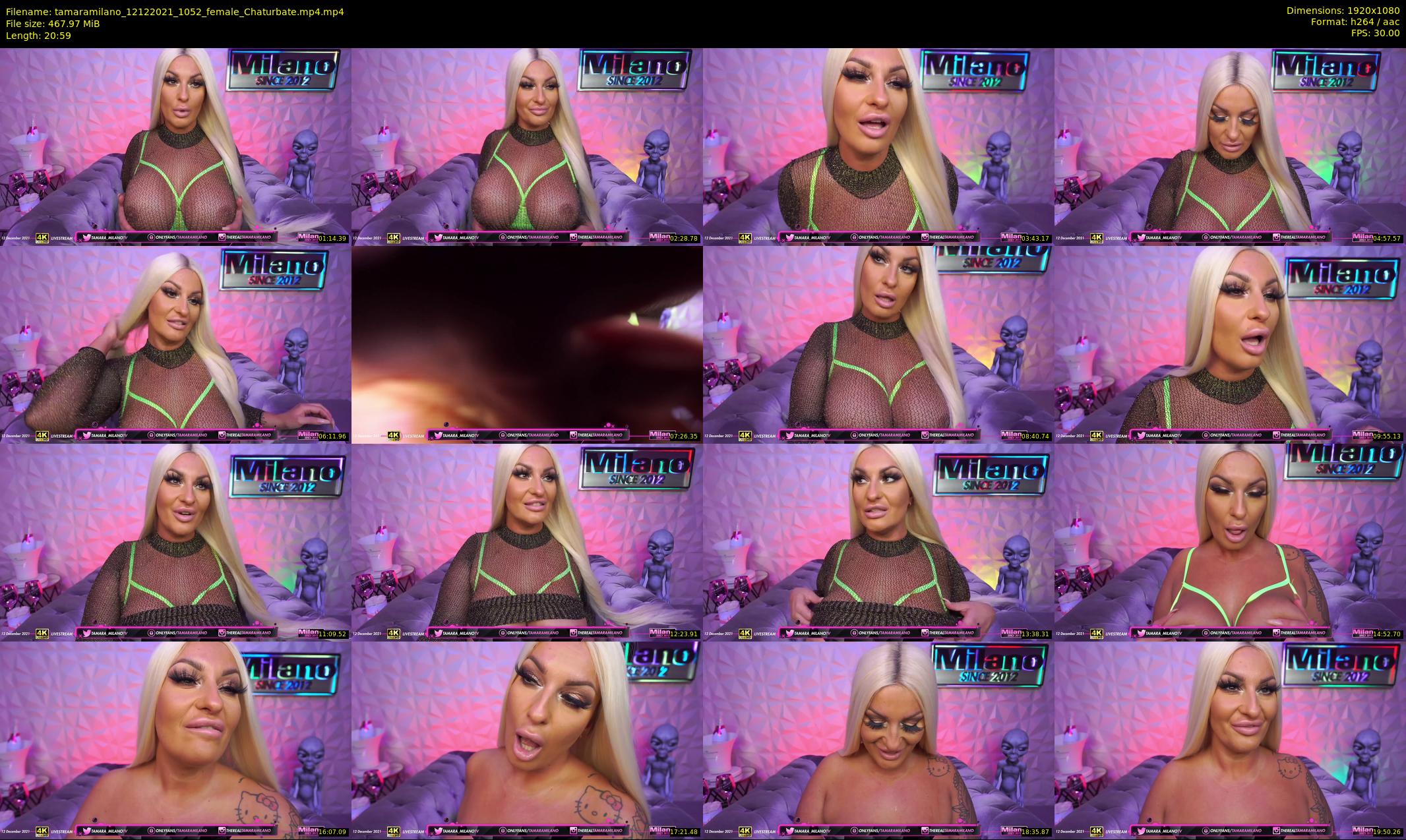 tamaramilano — 21 minute Chaturbate female cam show recording, 1080p, Dec 12, 2021