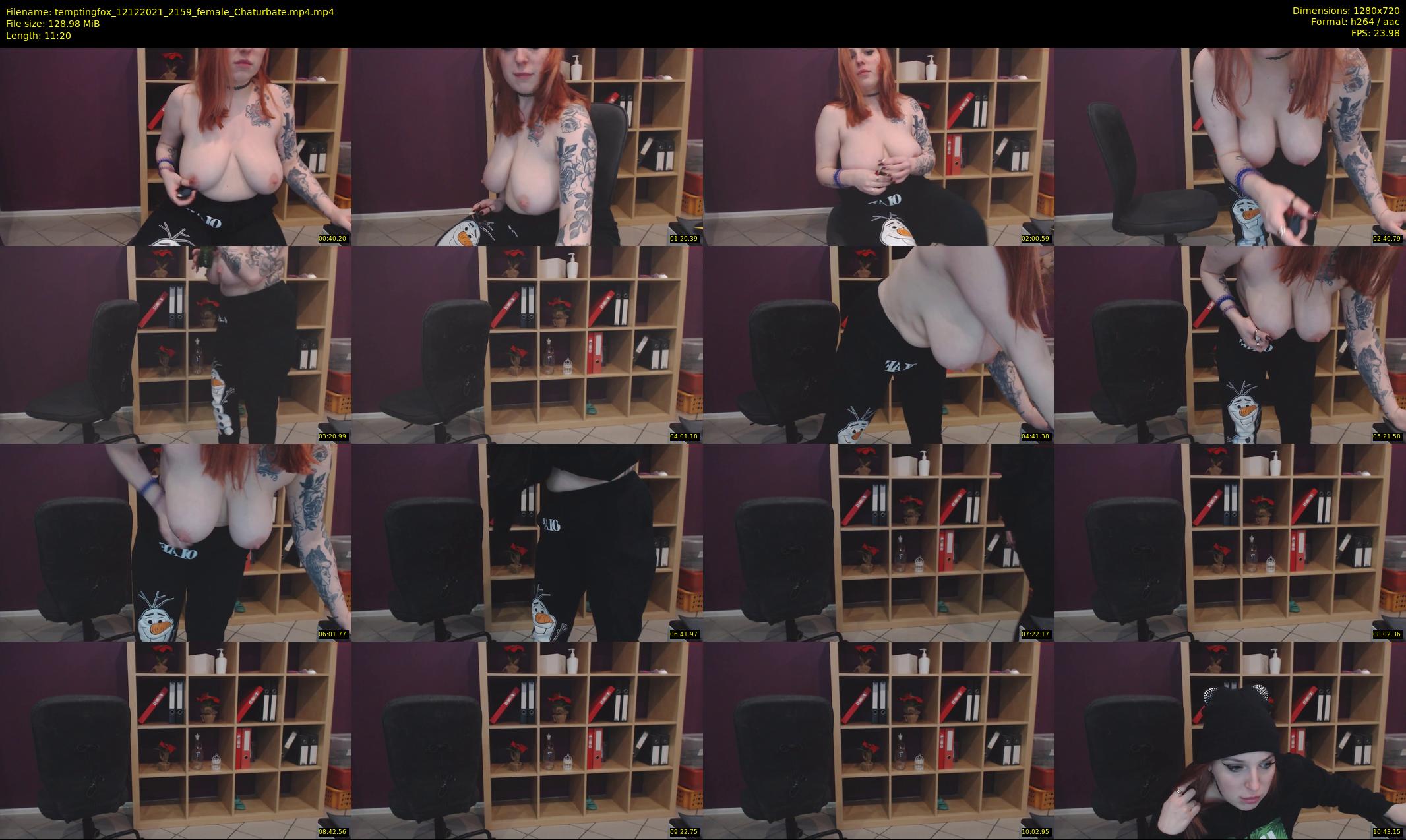 temptingfox — 12 minute Chaturbate female cam show recording, 720p, Dec 12, 2021