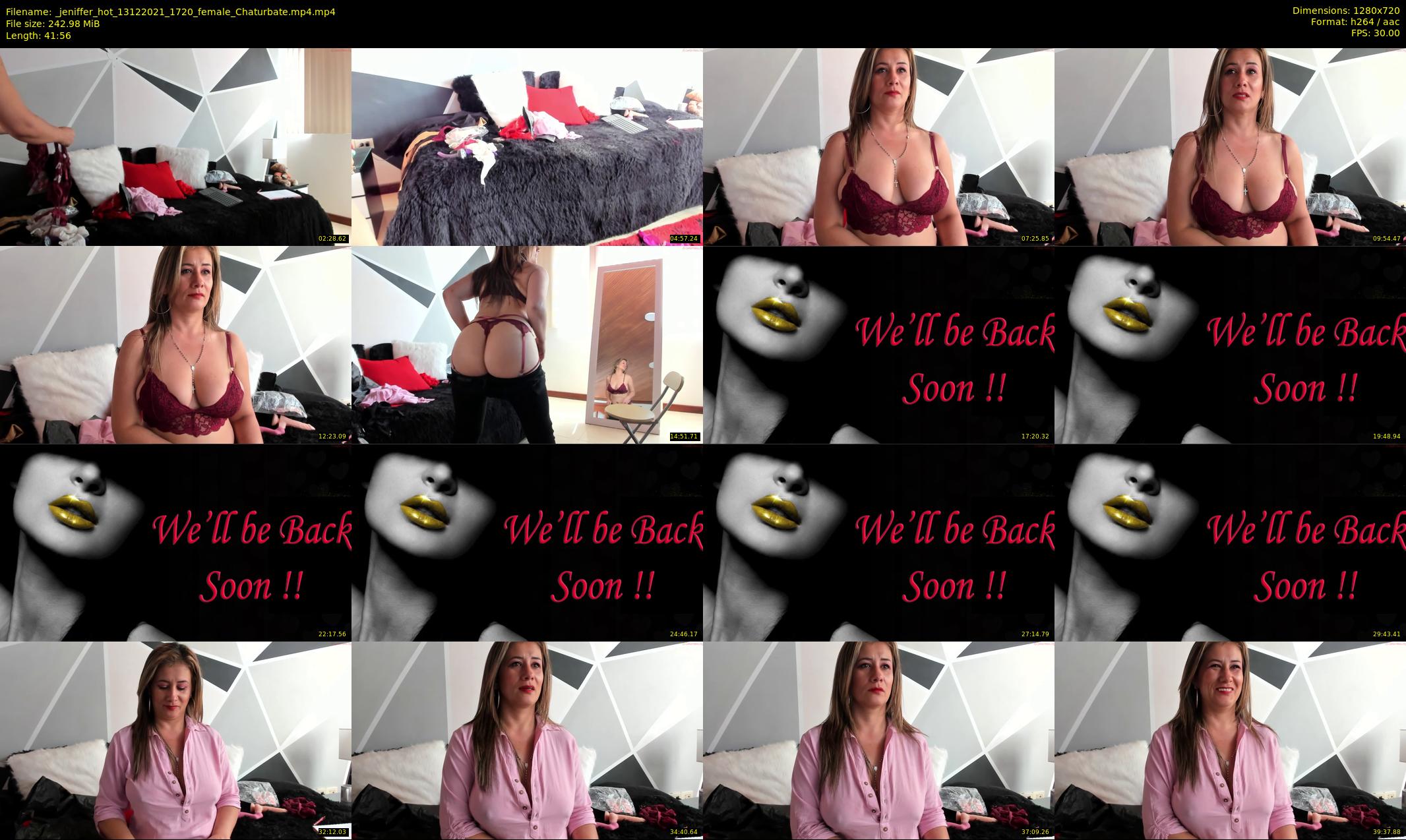 _jeniffer_hot — 42 minute Chaturbate female cam show recording, 720p, Dec 13, 2021