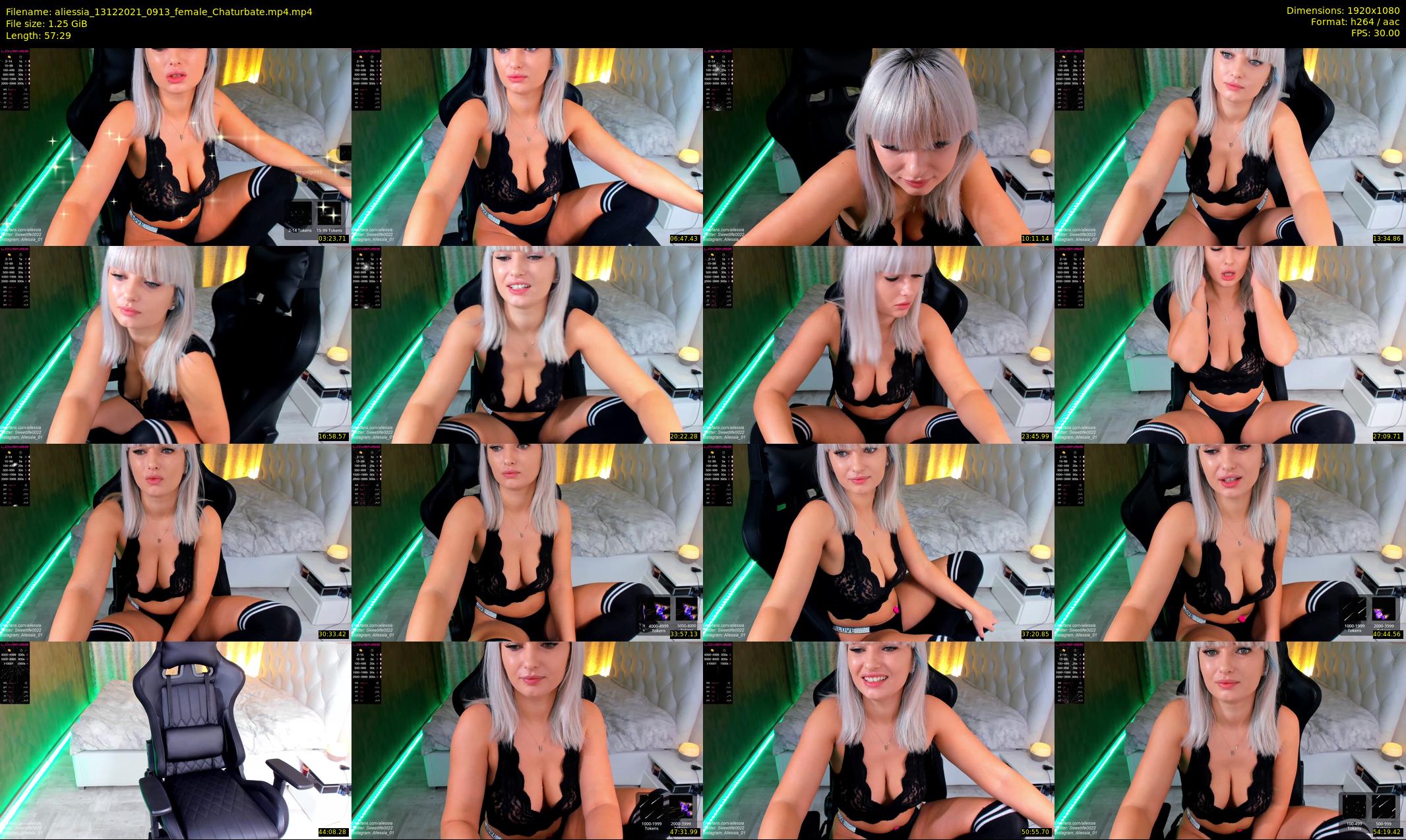 aliessia — 58 minute Chaturbate female cam show recording, 1080p, Dec 13, 2021