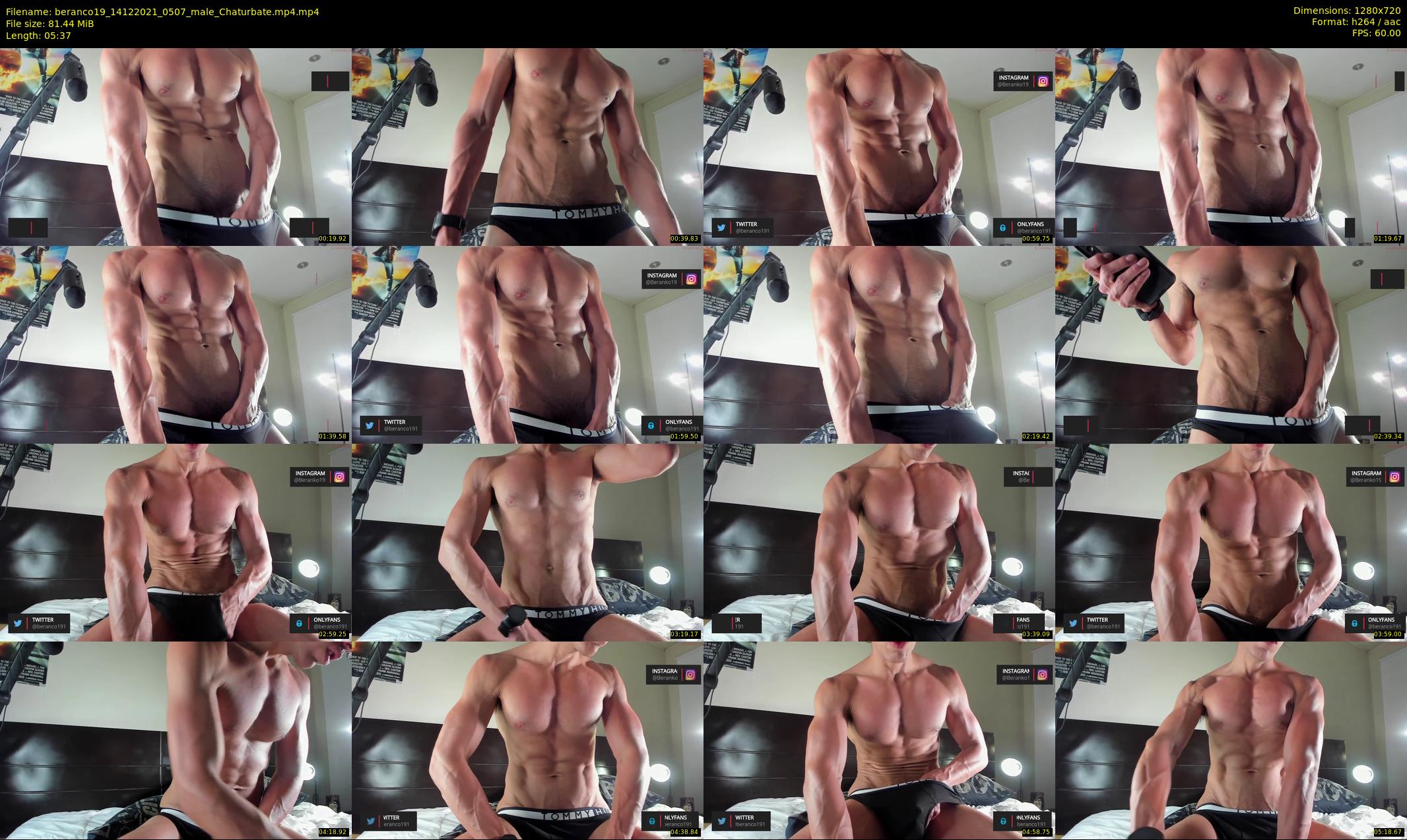 beranco19 — 6 minute Chaturbate male cam show recording, 720p, Dec 14, 2021
