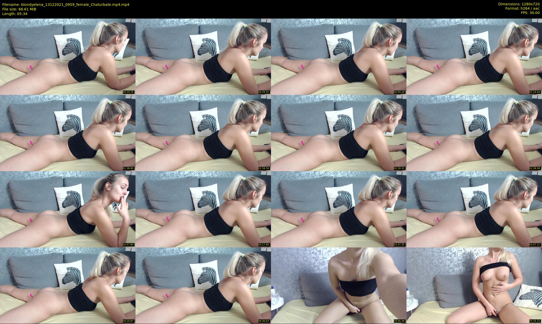 blondyelena — 6 minute Chaturbate female cam show recording, 720p, Dec 13, 2021