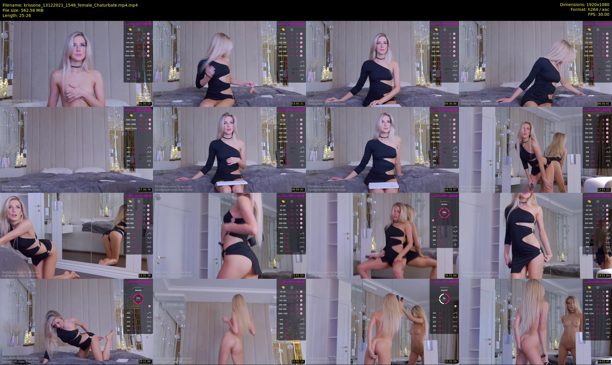 krissone — 26 minute Chaturbate female cam show recording, 1080p, Dec 13, 2021