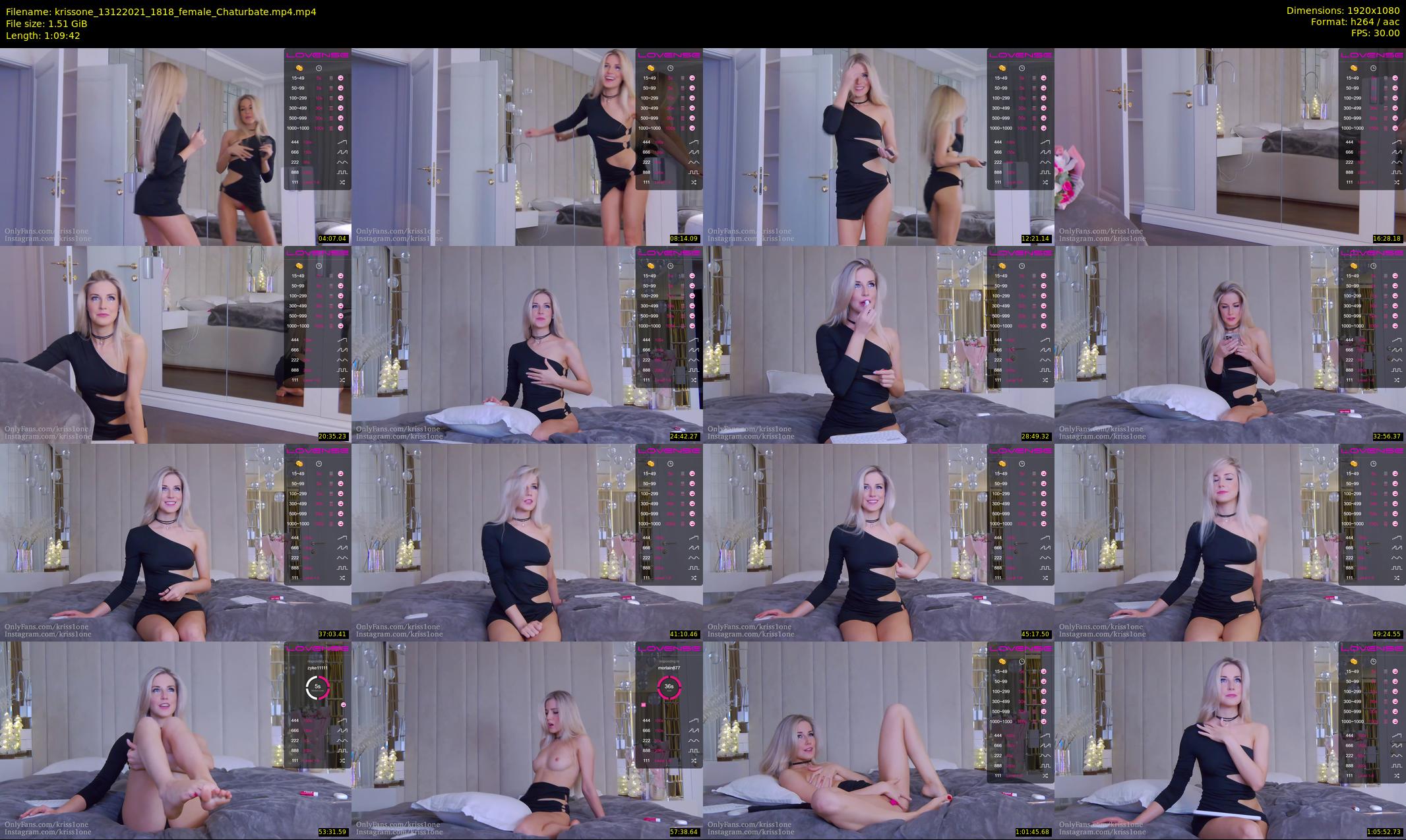 krissone — 70 minute Chaturbate female cam show recording, 1080p, Dec 13, 2021
