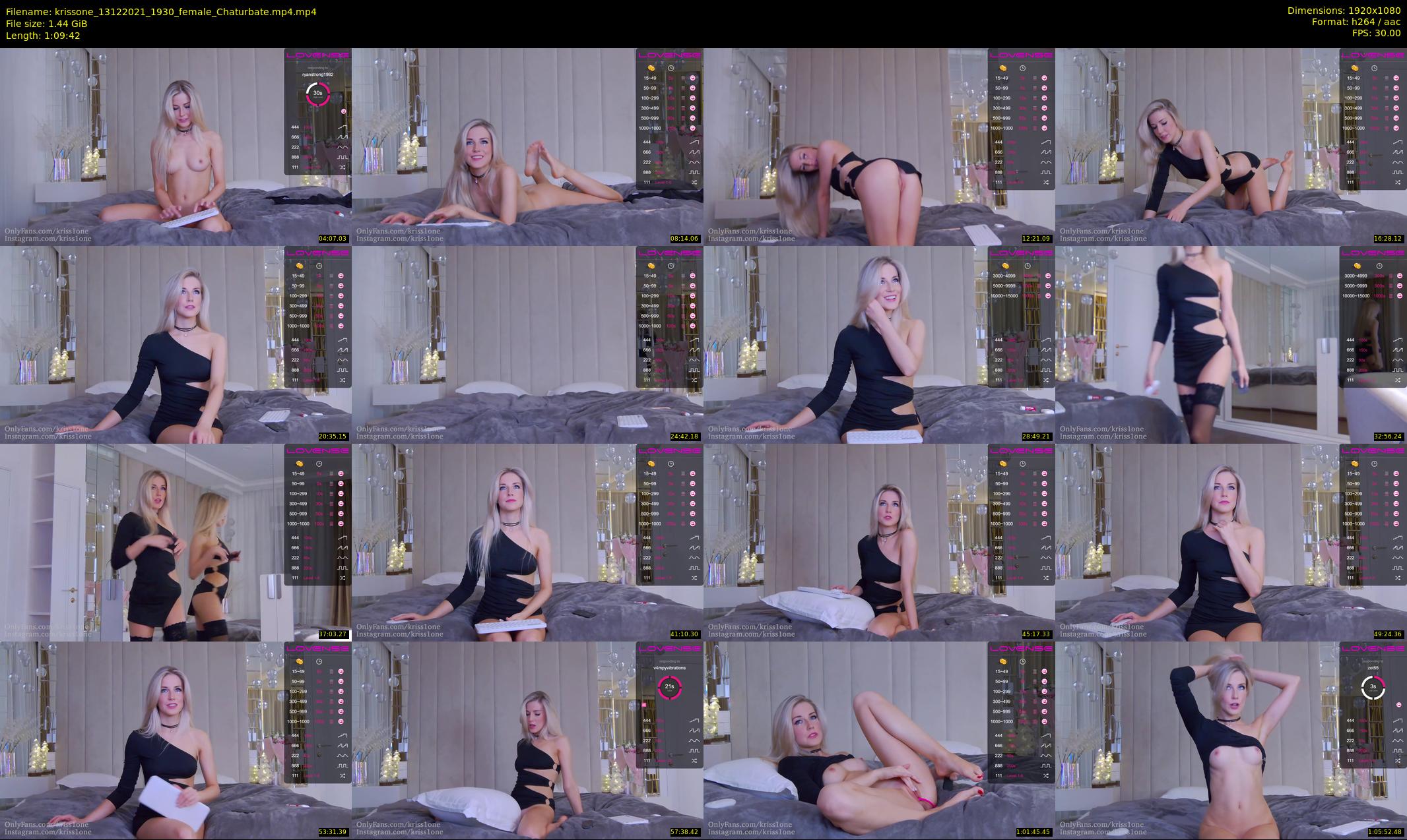 krissone — 70 minute Chaturbate female cam show recording, 1080p, Dec 13, 2021