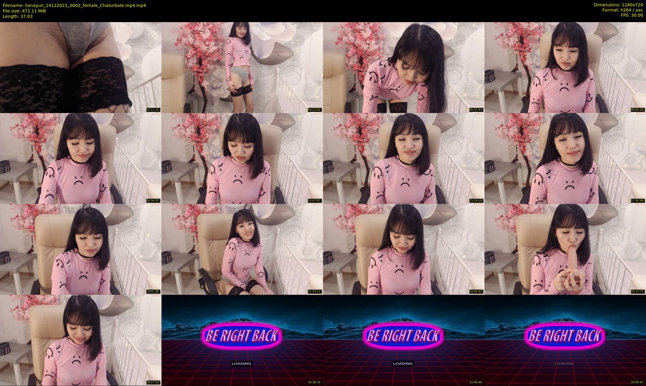 lianayun — 38 minute Chaturbate female cam show recording, 720p, Dec 14, 2021