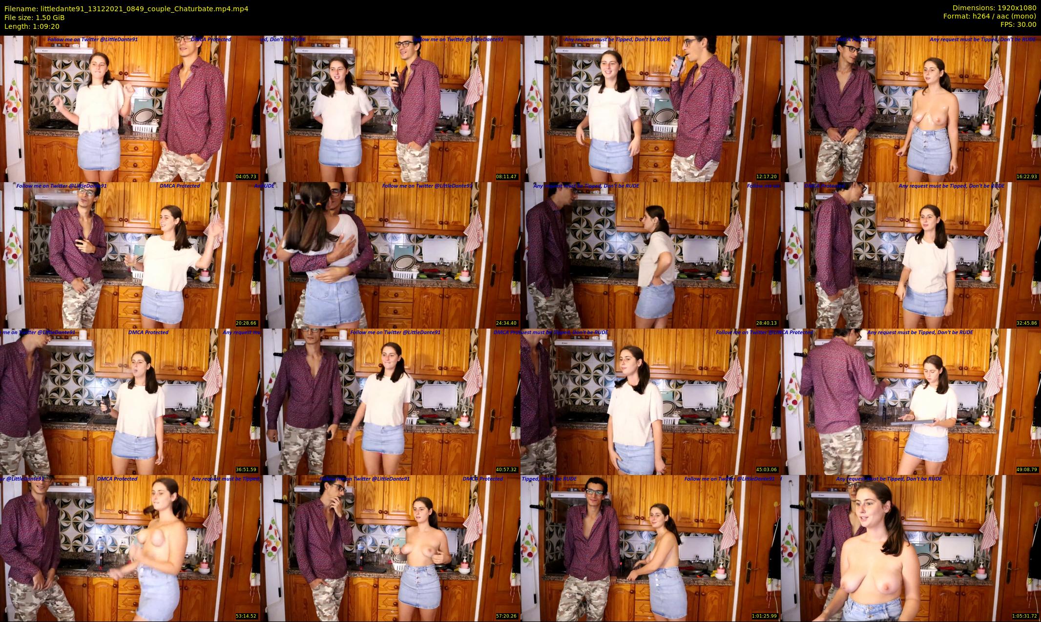 littledante91 — 70 minute Chaturbate couple cam show recording, 1080p, Dec 13, 2021
