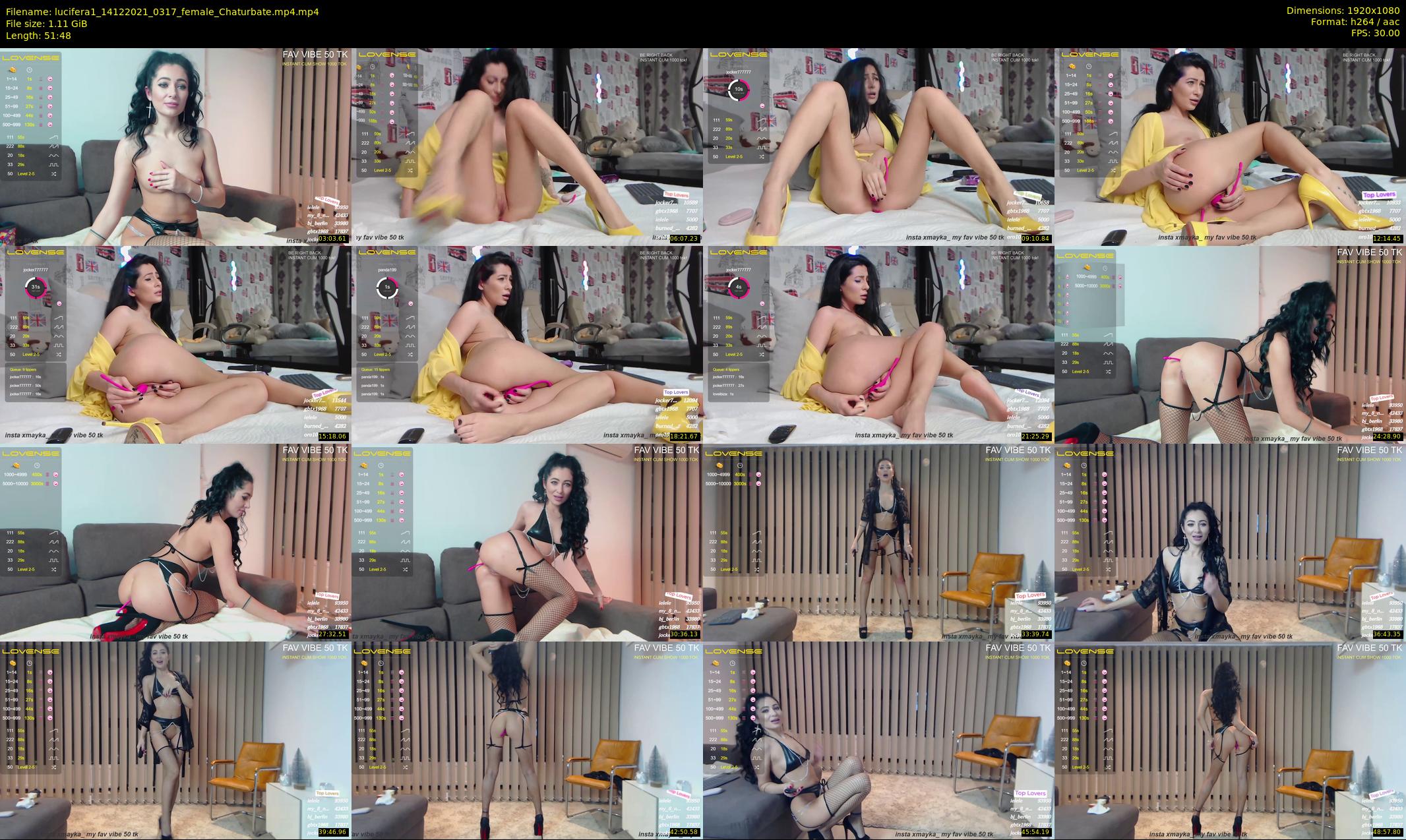 lucifera1 — 52 minute Chaturbate female cam show recording, 1080p, Dec 14, 2021