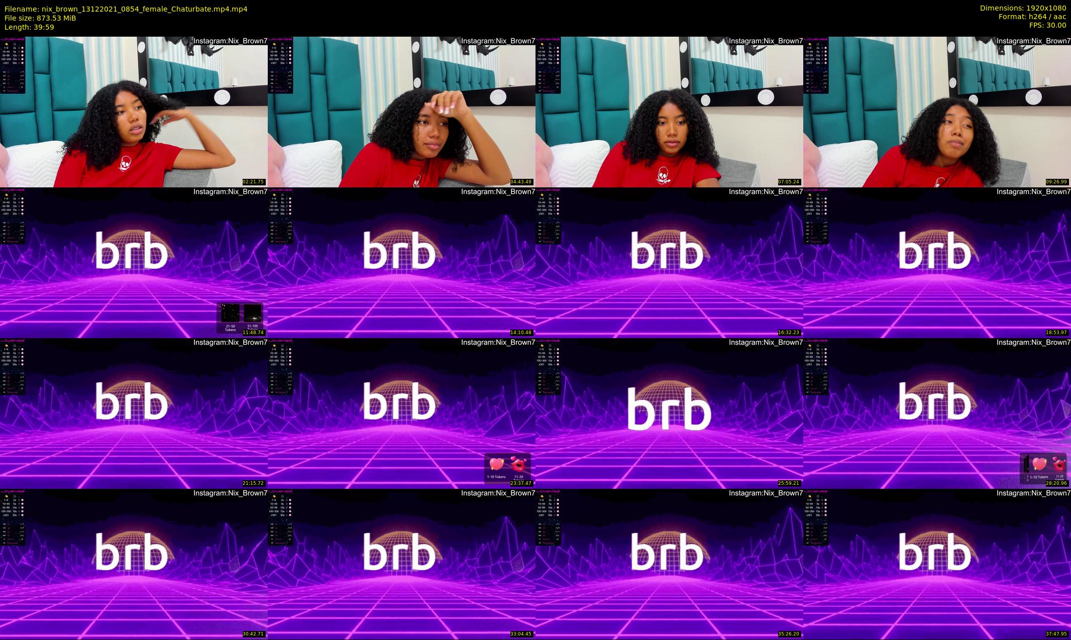 nix_brown — 40 minute Chaturbate female cam show recording, 1080p, Dec 13, 2021