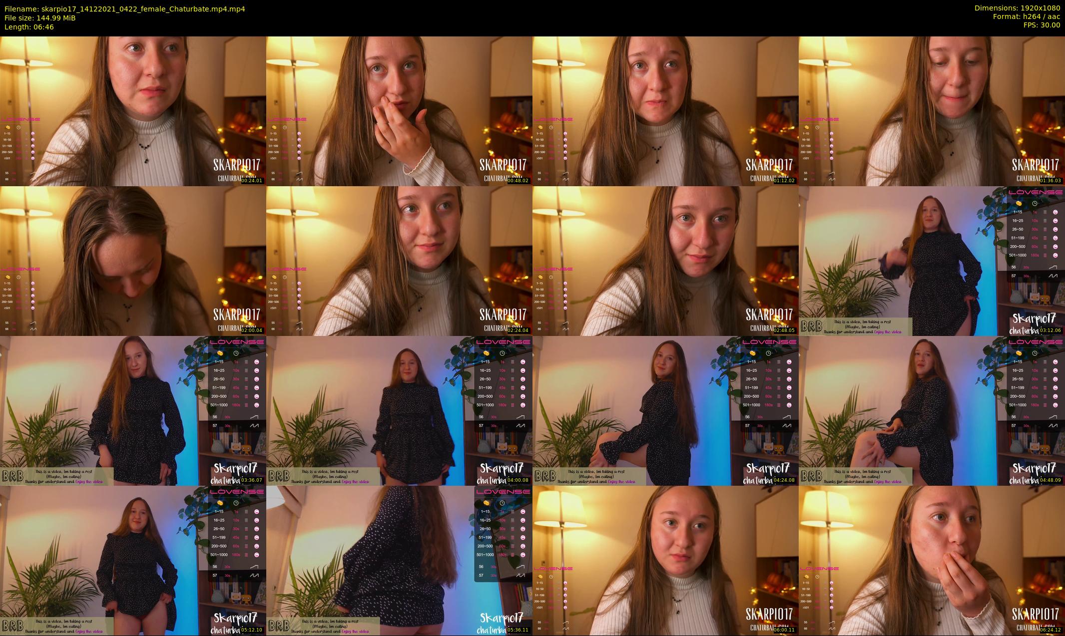 skarpio17 — 7 minute Chaturbate female cam show recording, 1080p, Dec 14, 2021