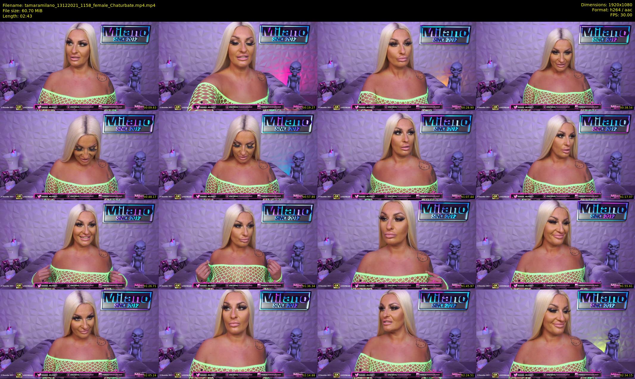 tamaramilano — 3 minute Chaturbate female cam show recording, 1080p, Dec 13, 2021