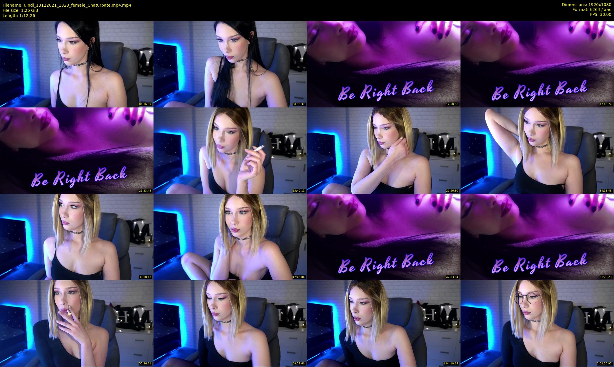 uindi — 73 minute Chaturbate female cam show recording, 1080p, Dec 13, 2021
