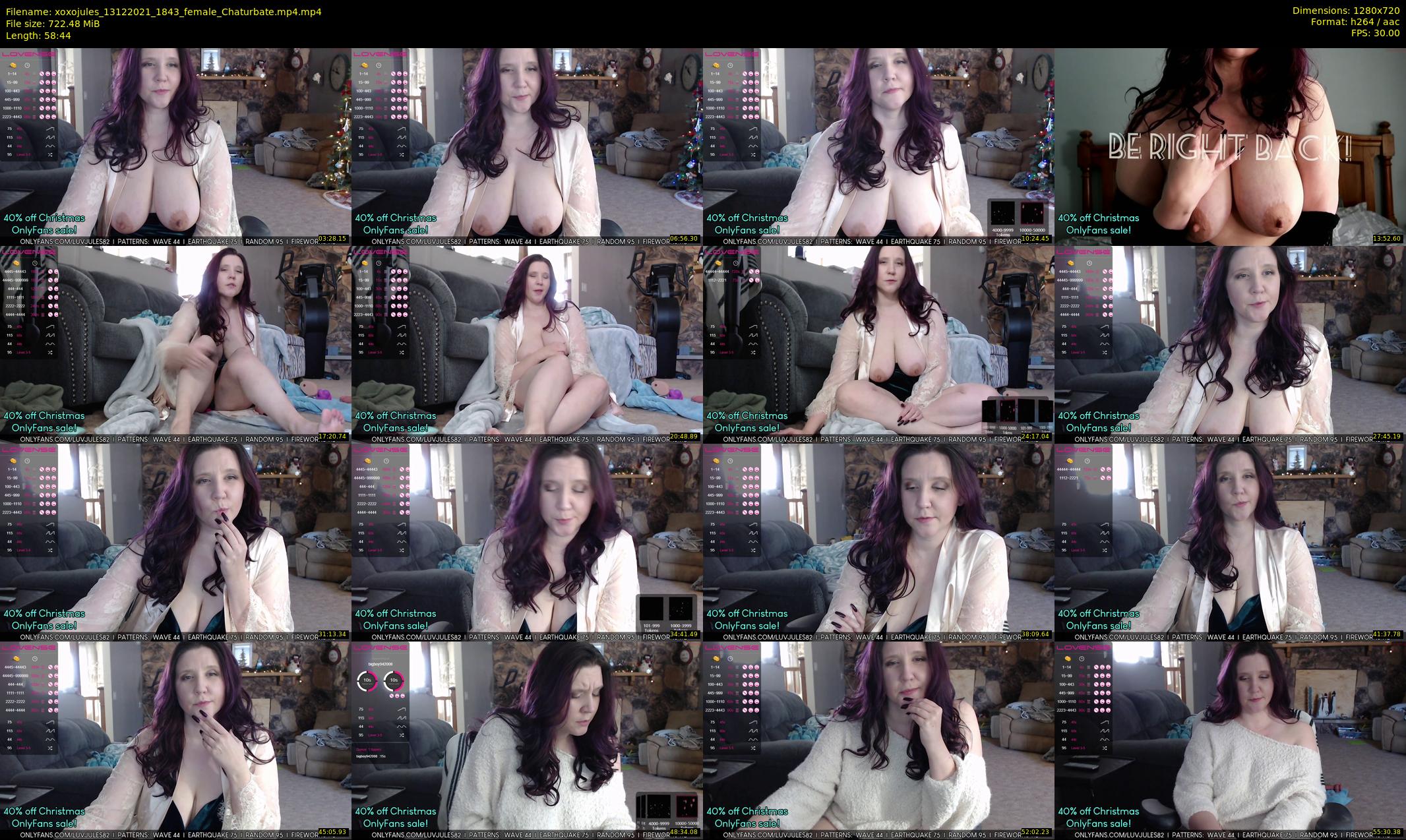 xoxojules — 59 minute Chaturbate female cam show recording, 720p, Dec 13, 2021