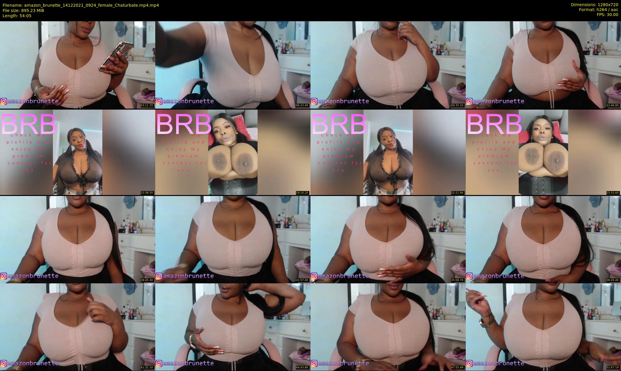 amazon_brunette — 55 minute Chaturbate female cam show recording, 720p, Dec 14, 2021