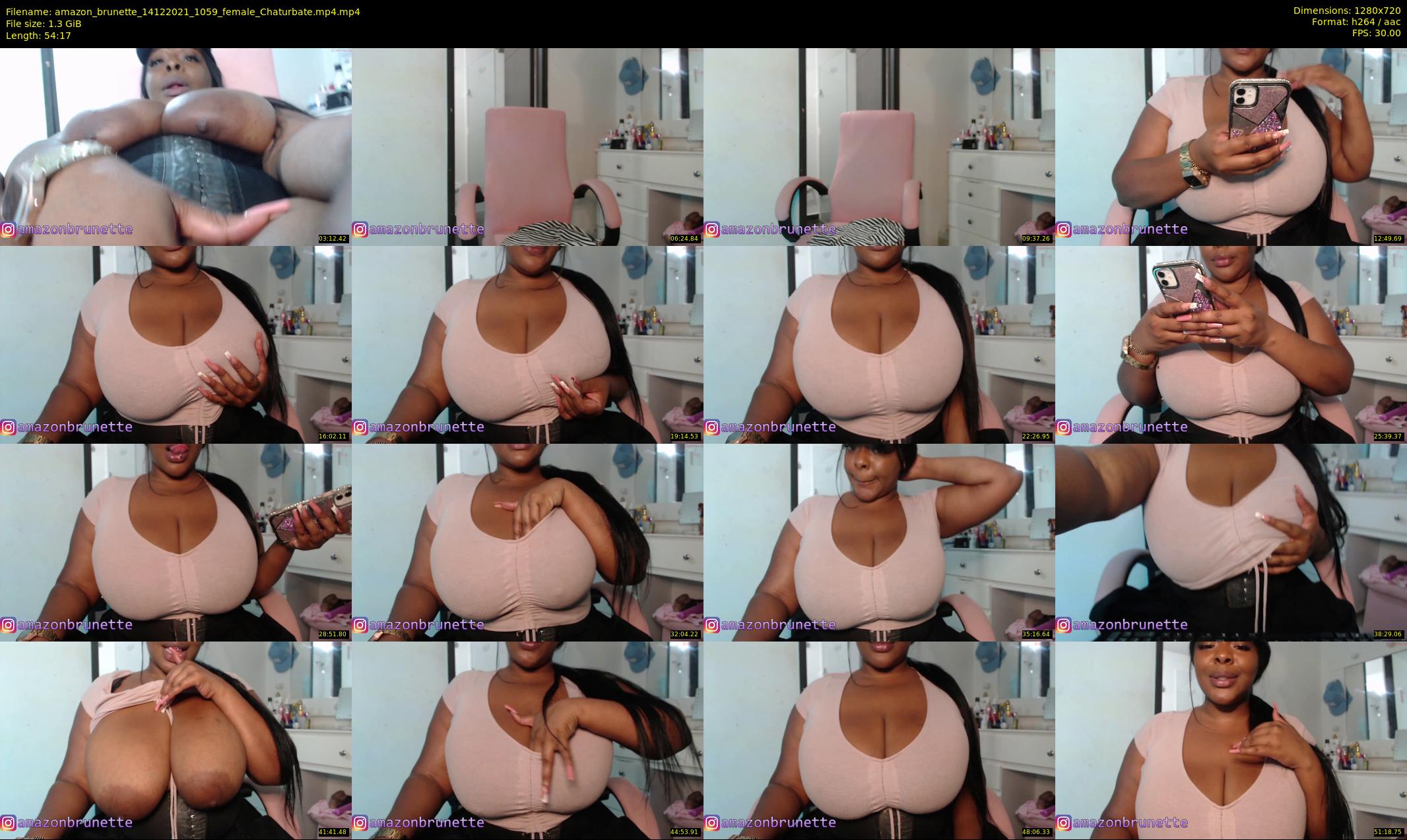 amazon_brunette — 55 minute Chaturbate female cam show recording, 720p, Dec 14, 2021