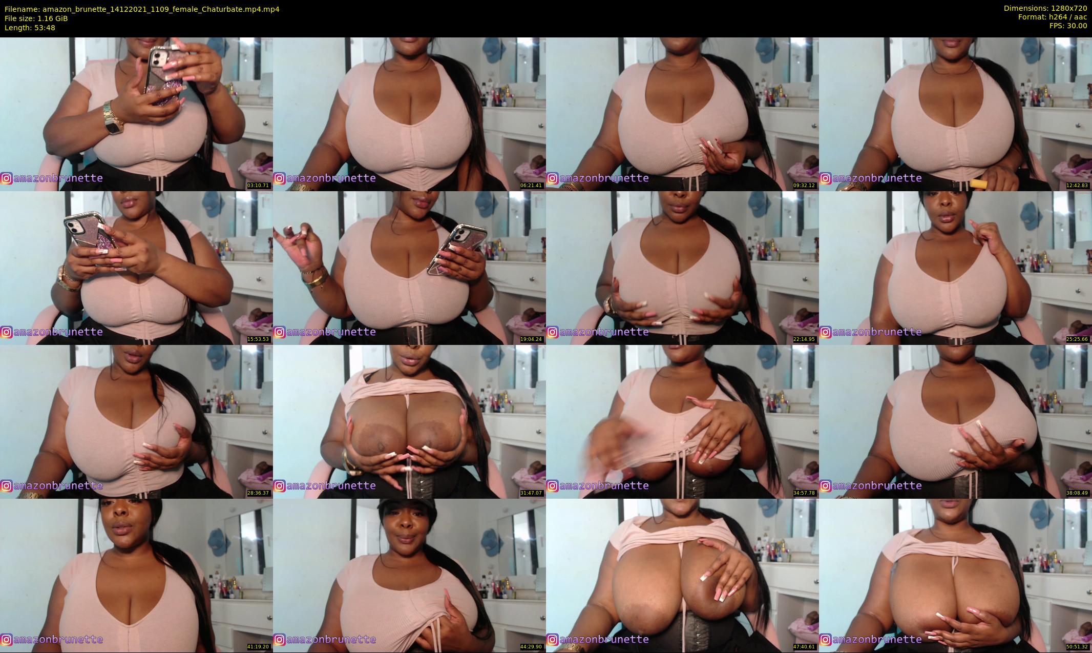 amazon_brunette — 54 minute Chaturbate female cam show recording, 720p, Dec 14, 2021