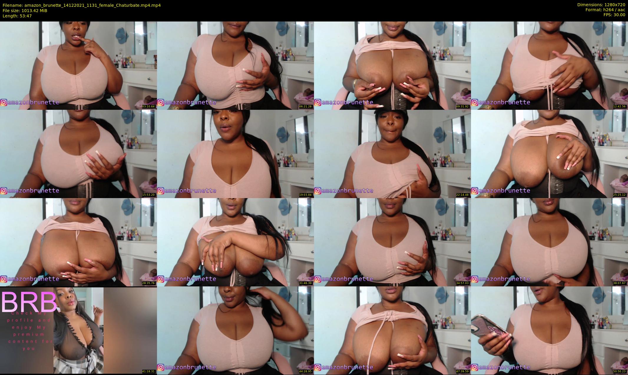 amazon_brunette — 54 minute Chaturbate female cam show recording, 720p, Dec 14, 2021