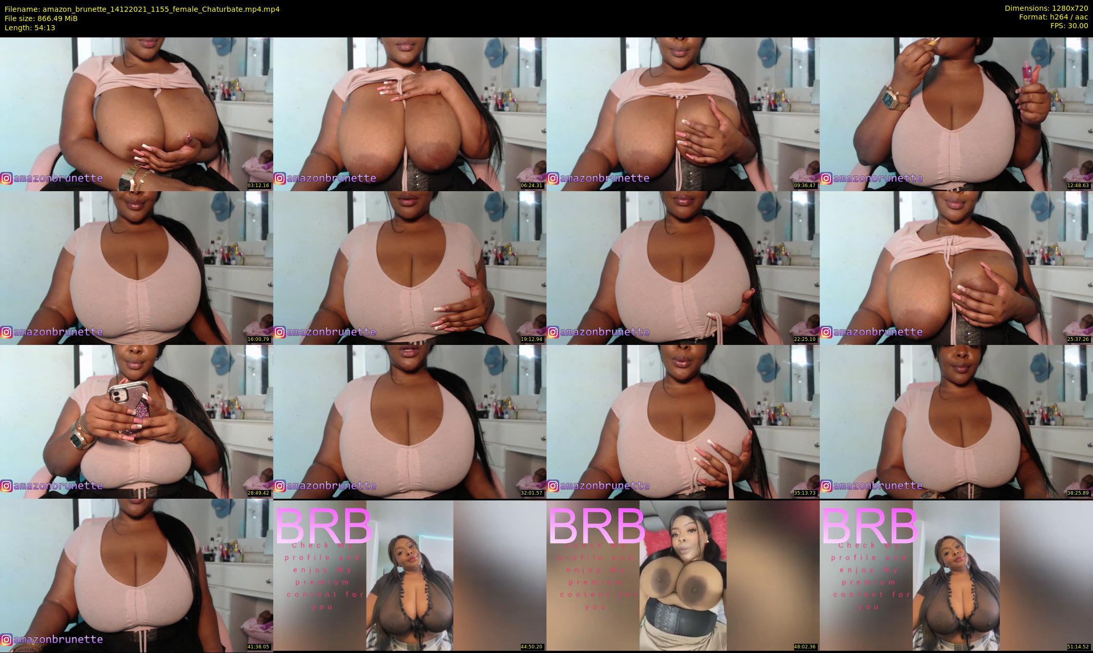 amazon_brunette — 55 minute Chaturbate female cam show recording, 720p, Dec 14, 2021