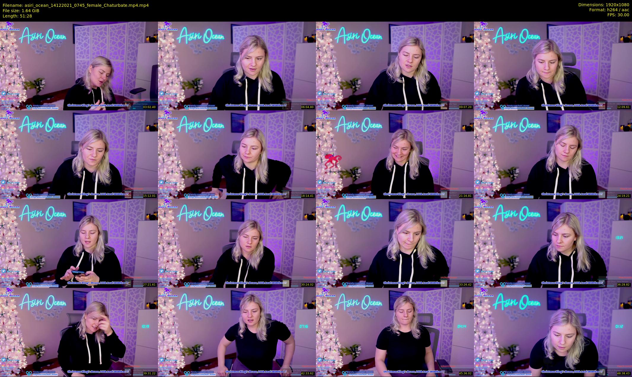 asiri_ocean — 52 minute Chaturbate female cam show recording, 1080p, Dec 14, 2021