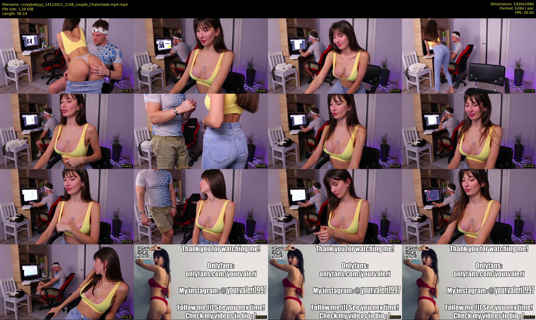 crazybabyyy — 57 minute Chaturbate couple cam show recording, 1080p, Dec 14, 2021