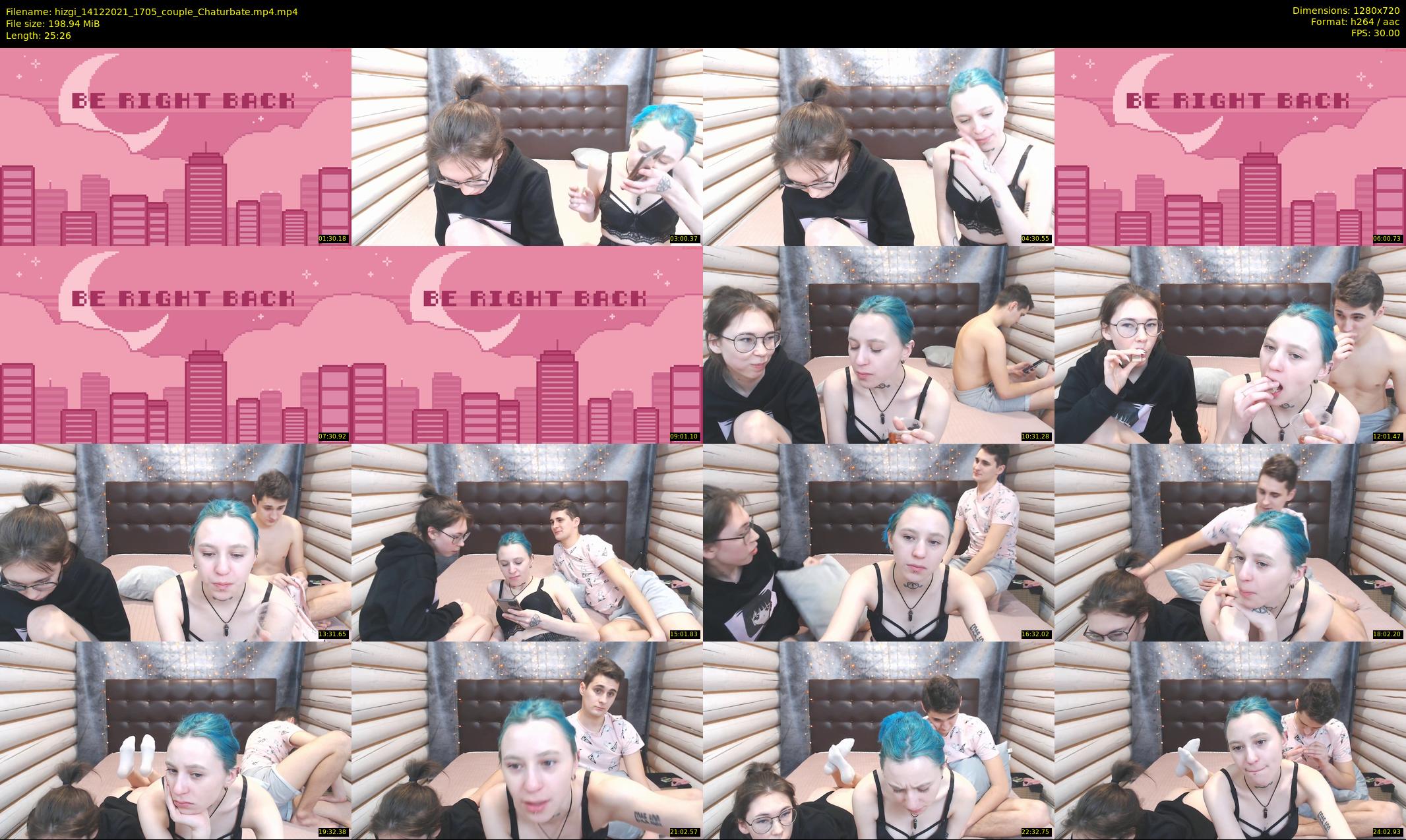 hizgi — 26 minute Chaturbate couple cam show recording, 720p, Dec 14, 2021