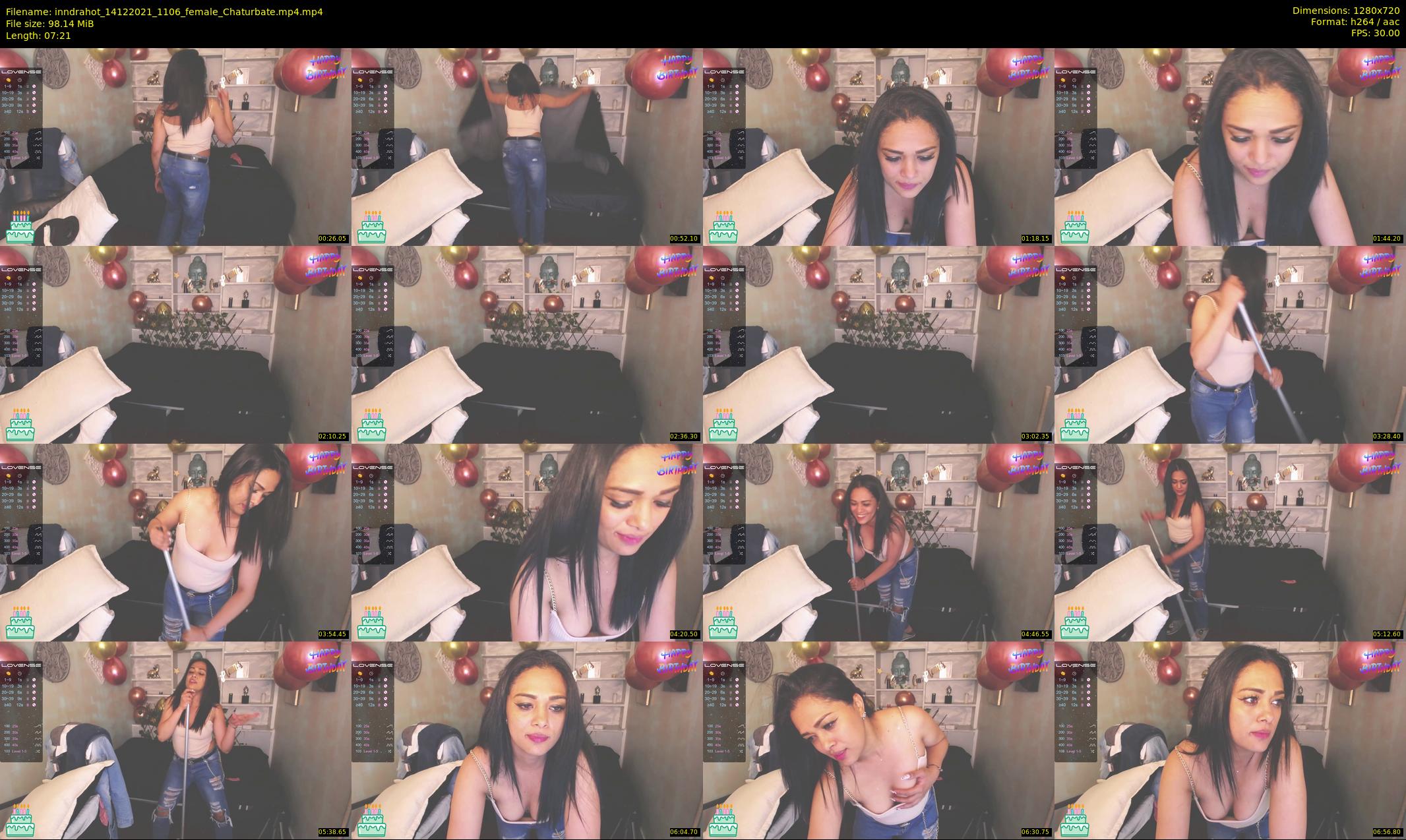 inndrahot — 8 minute Chaturbate female cam show recording, 720p, Dec 14, 2021
