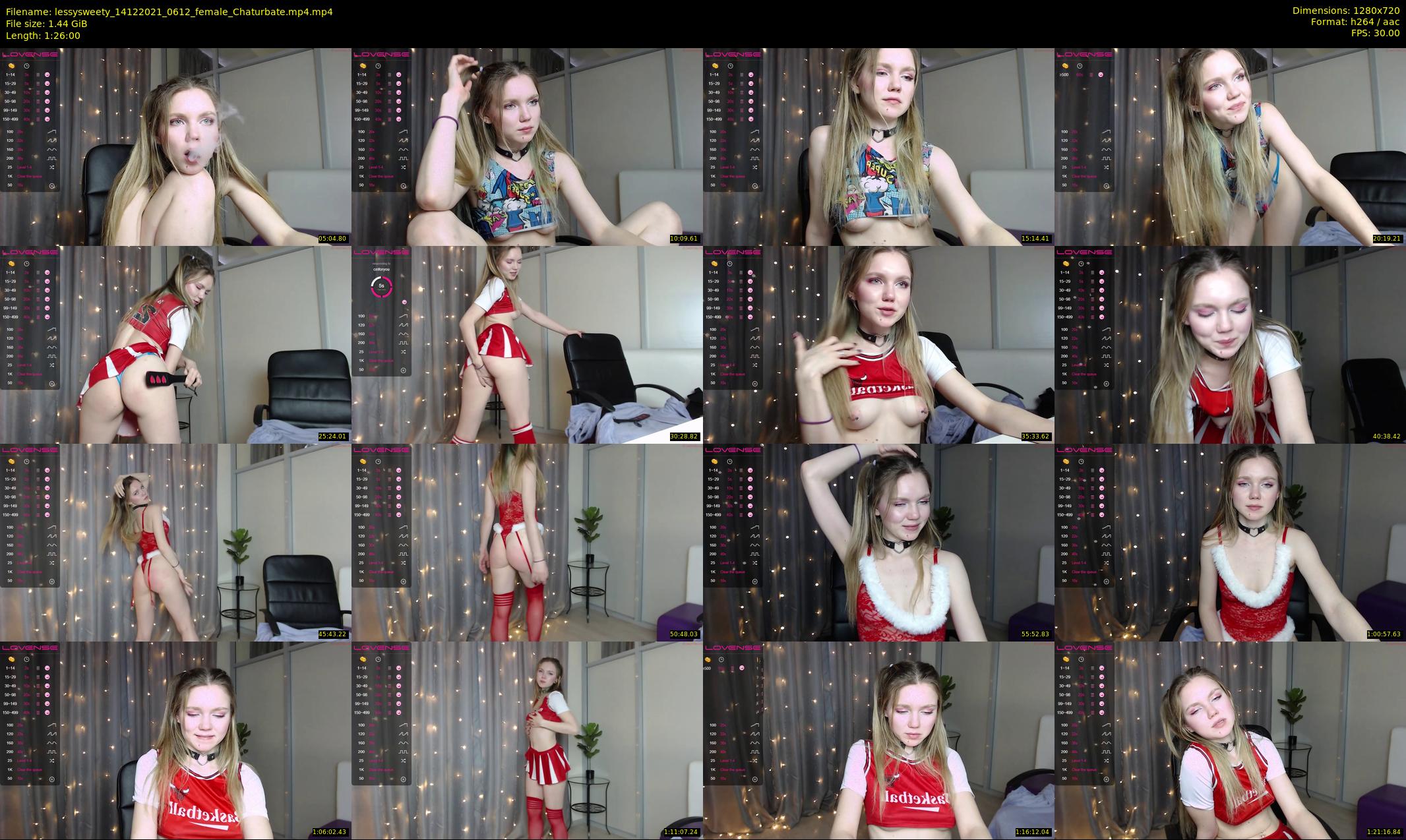 lessysweety — 86 minute Chaturbate female cam show recording, 720p, Dec 14, 2021