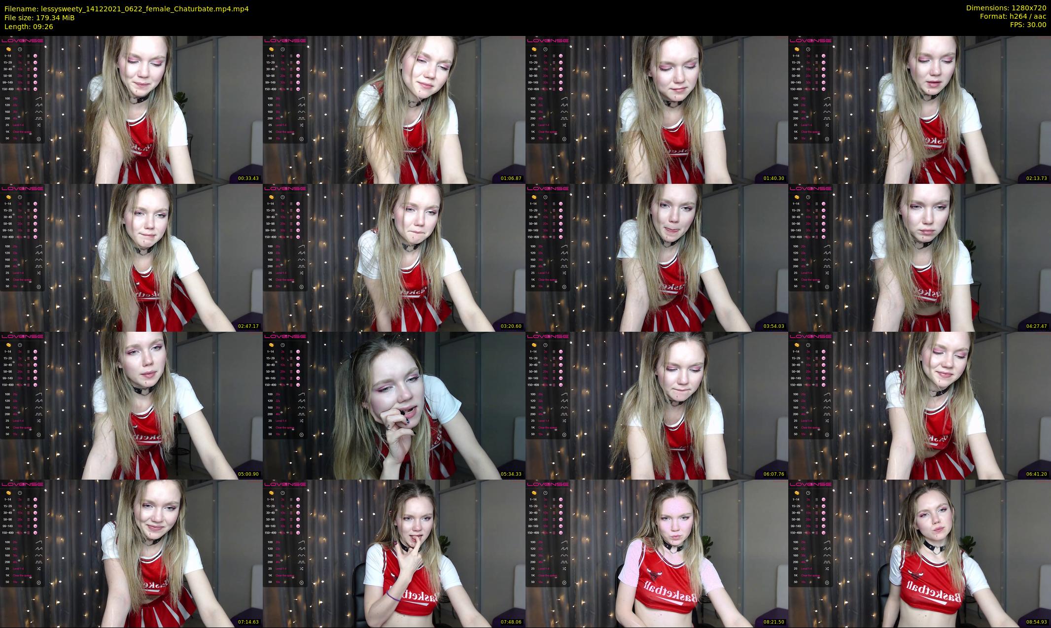 lessysweety — 10 minute Chaturbate female cam show recording, 720p, Dec 14, 2021