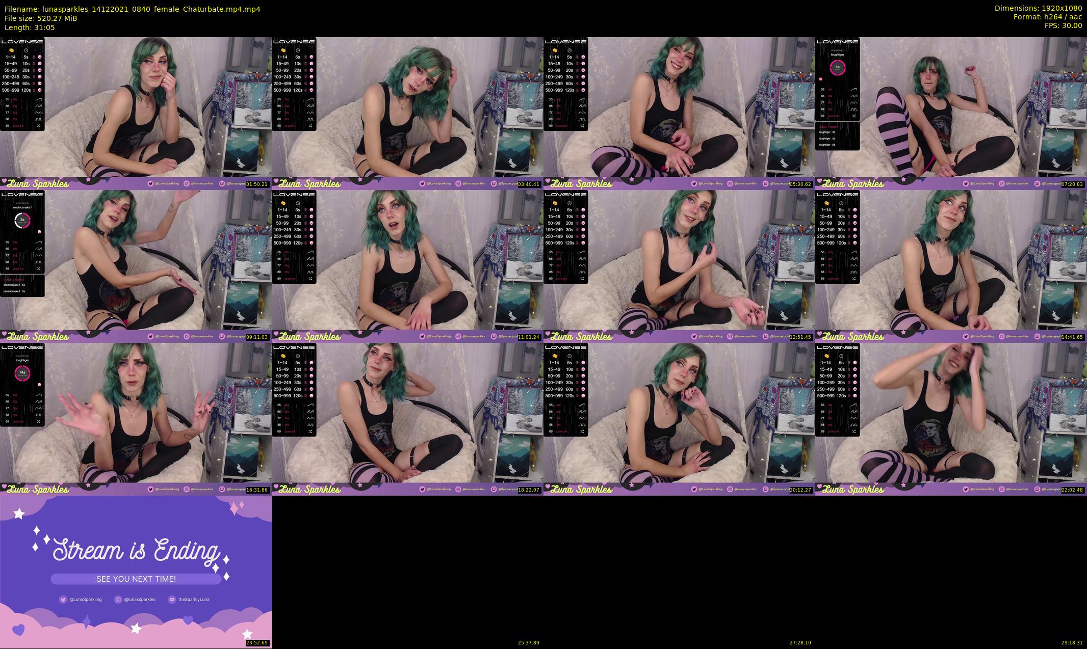 lunasparkles — 32 minute Chaturbate female cam show recording, 1080p, Dec 14, 2021