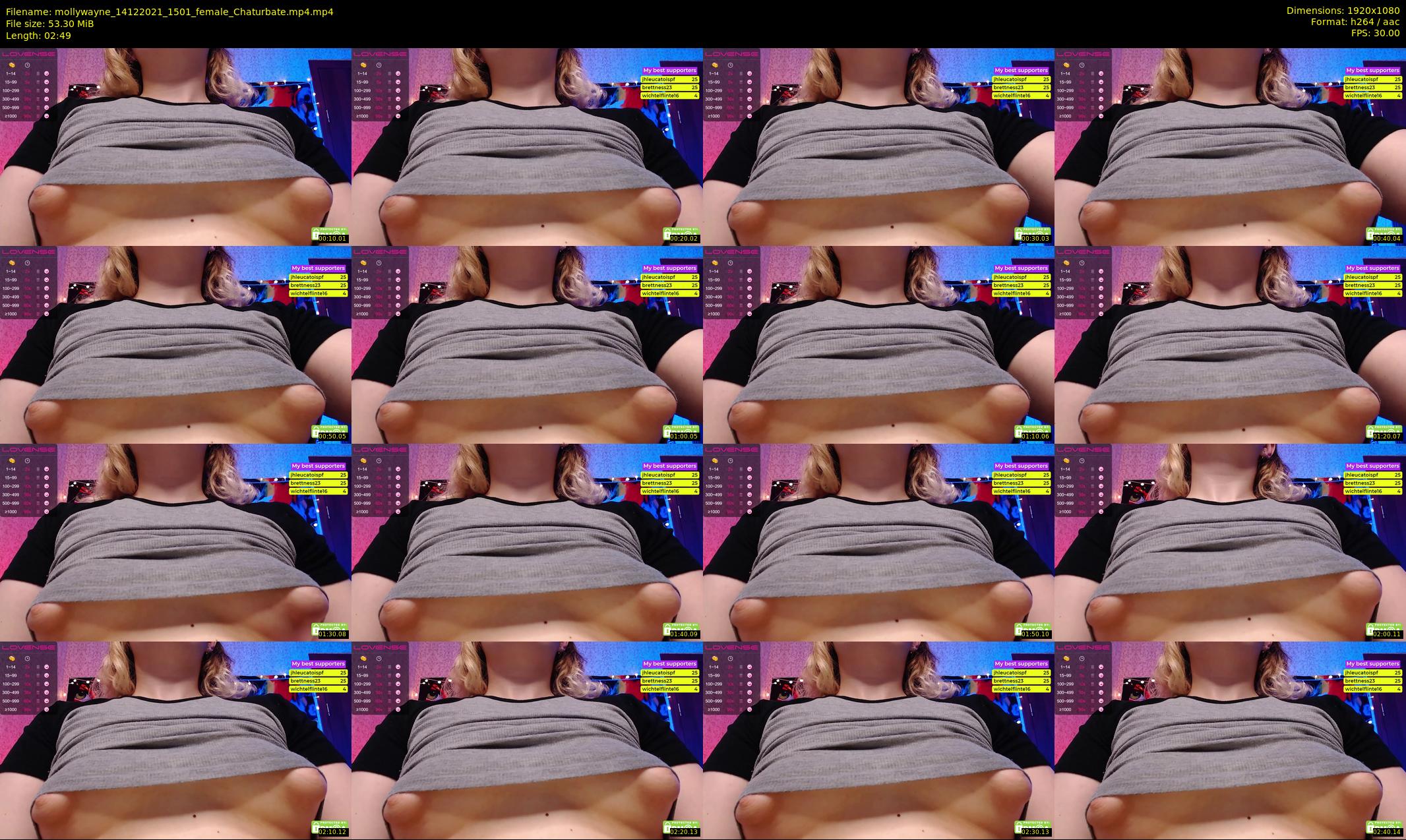 mollywayne — 3 minute Chaturbate female cam show recording, 1080p, Dec 14, 2021