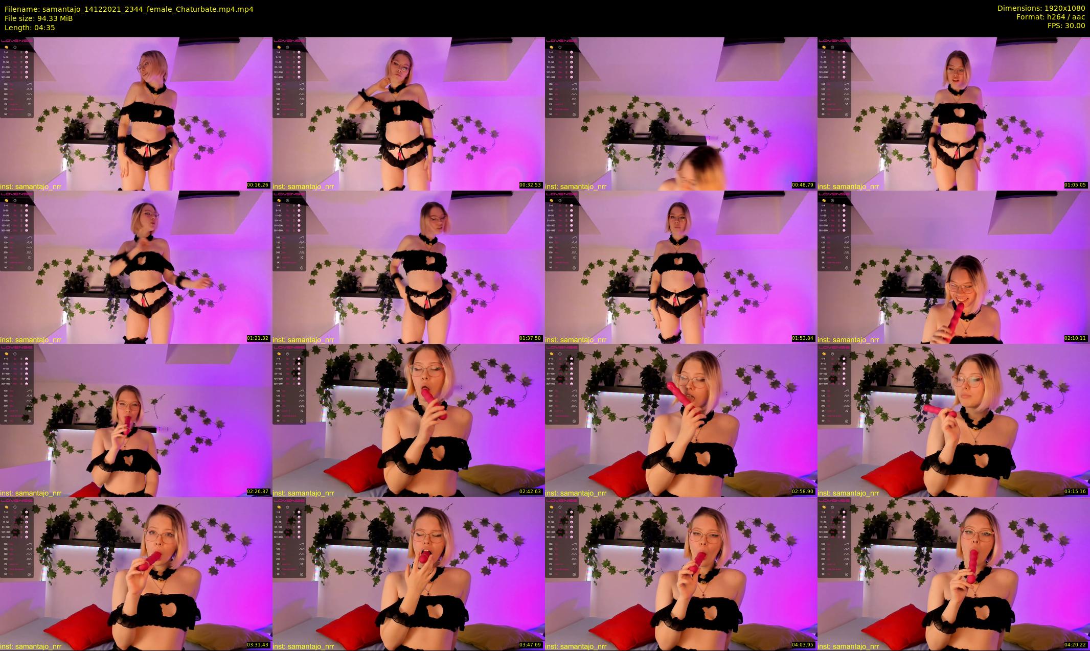 samantajo — 5 minute Chaturbate female cam show recording, 1080p, Dec 14, 2021