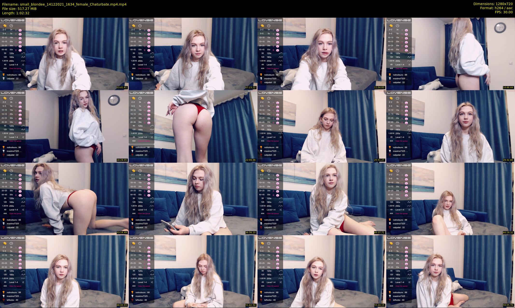 small_blondee — 63 minute Chaturbate female cam show recording, 720p, Dec 14, 2021
