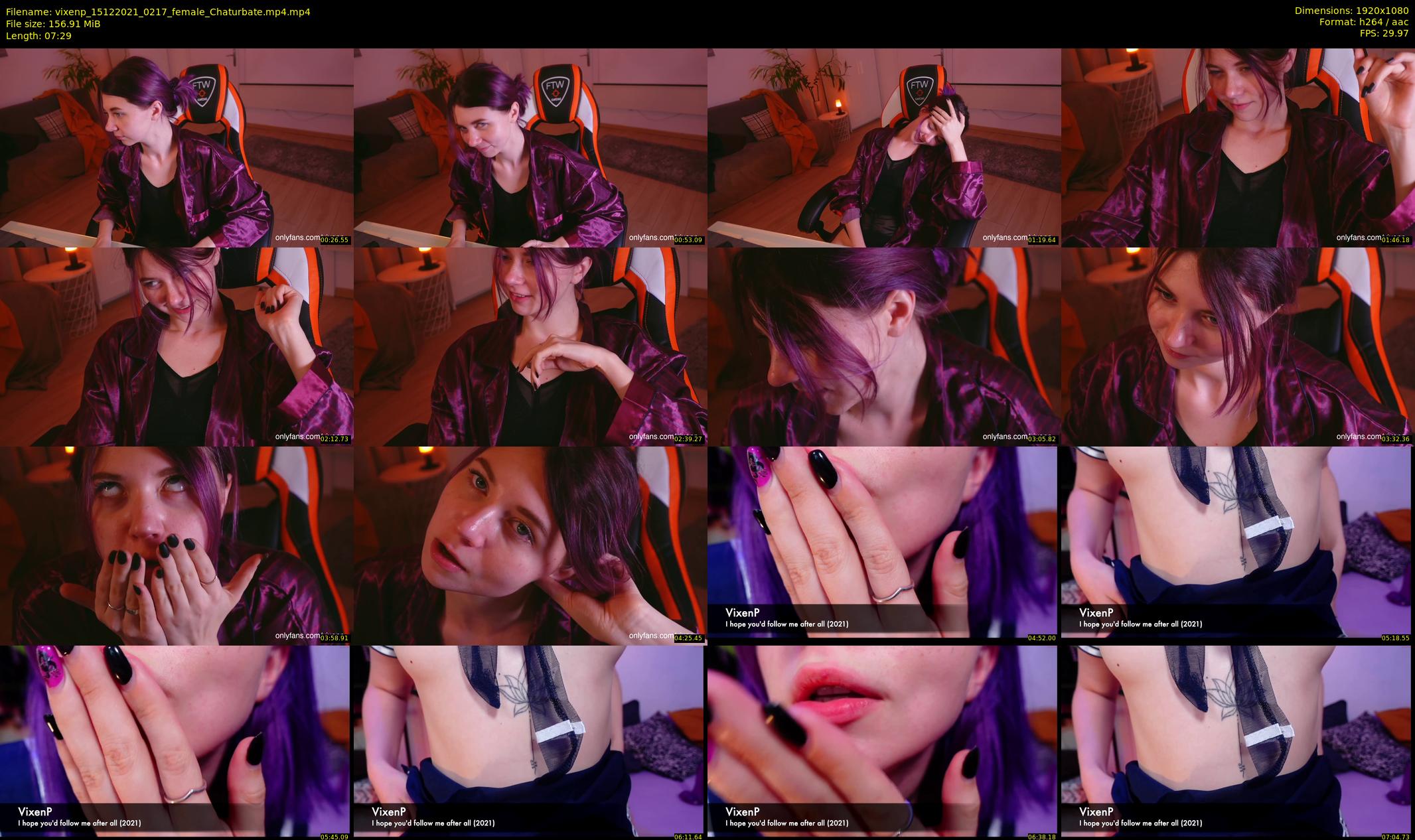 vixenp — 8 minute Chaturbate female cam show recording, 1080p, Dec 15, 2021