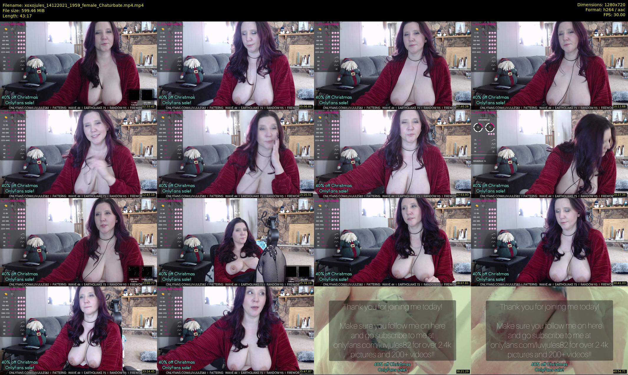 xoxojules — 44 minute Chaturbate female cam show recording, 720p, Dec 14, 2021