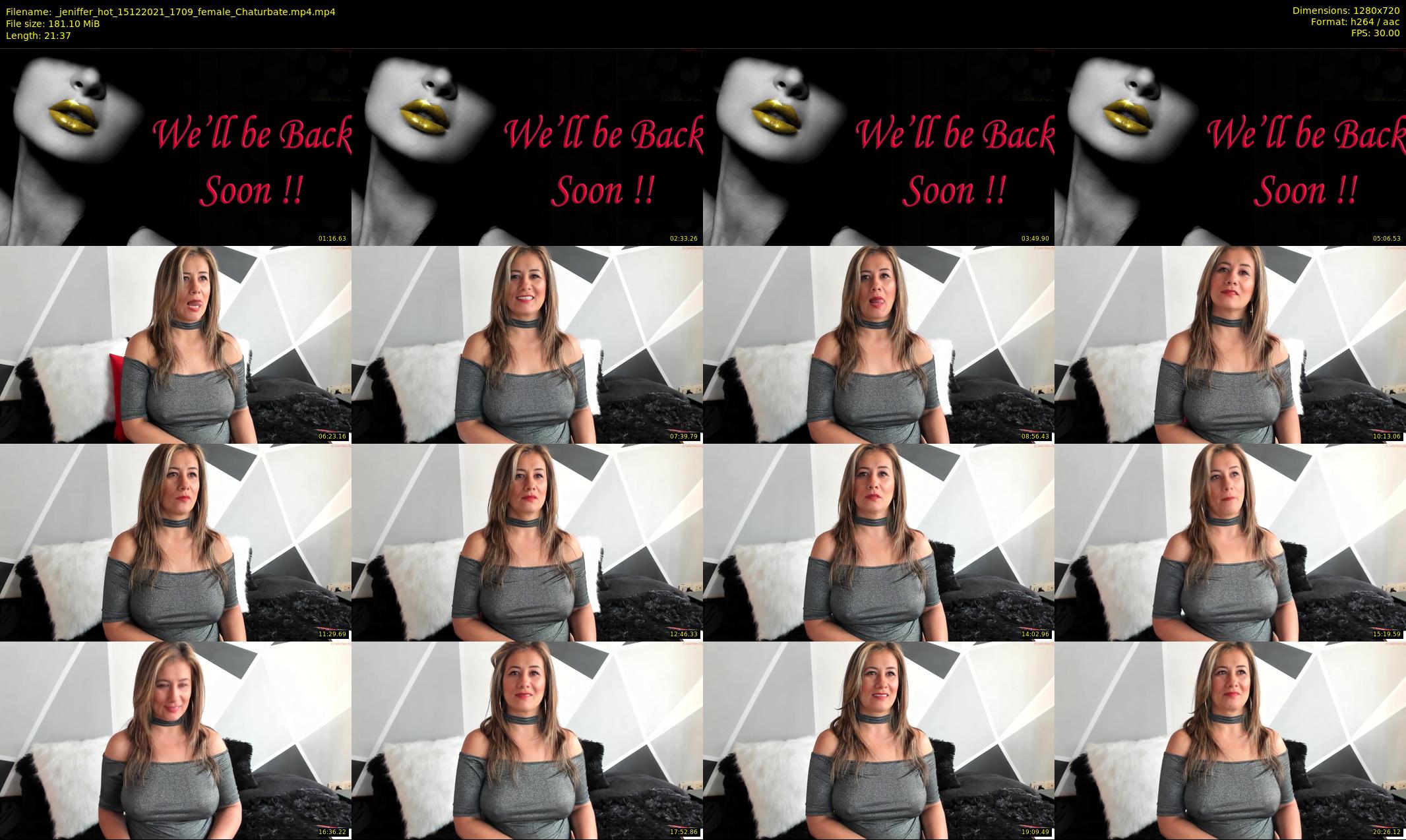 _jeniffer_hot — 22 minute Chaturbate female cam show recording, 720p, Dec 15, 2021