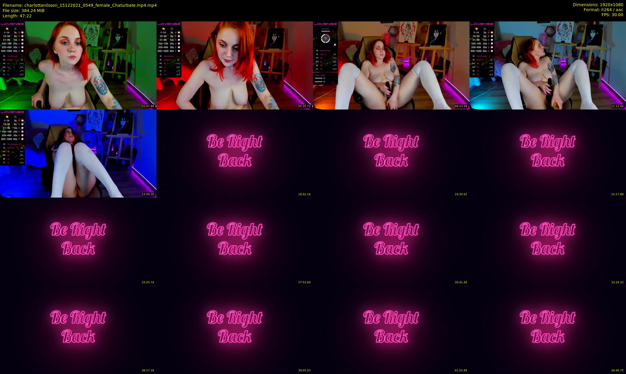 charlottanilsson — 48 minute Chaturbate female cam show recording, 1080p, Dec 15, 2021