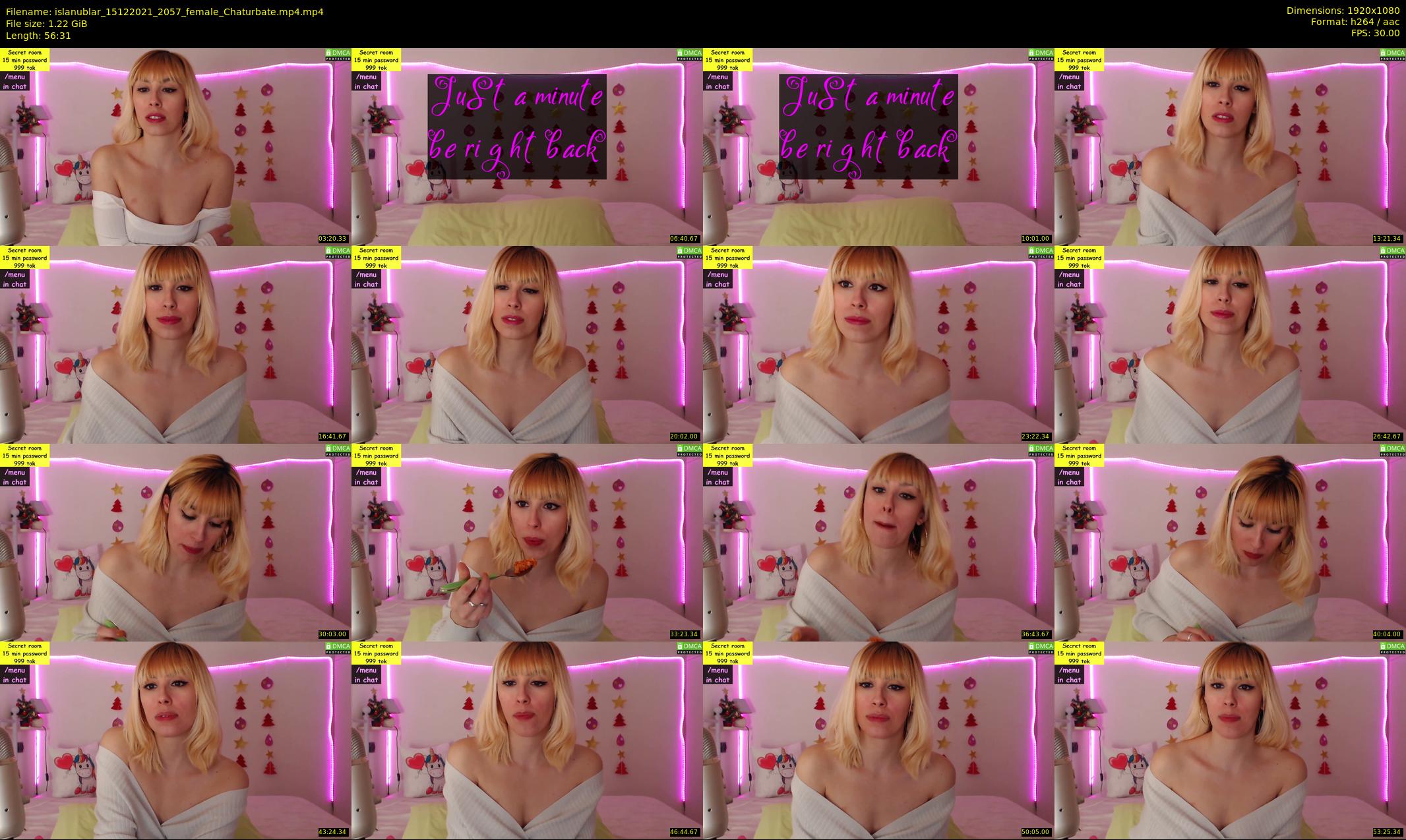 islanublar — 57 minute Chaturbate female cam show recording, 1080p, Dec 15, 2021