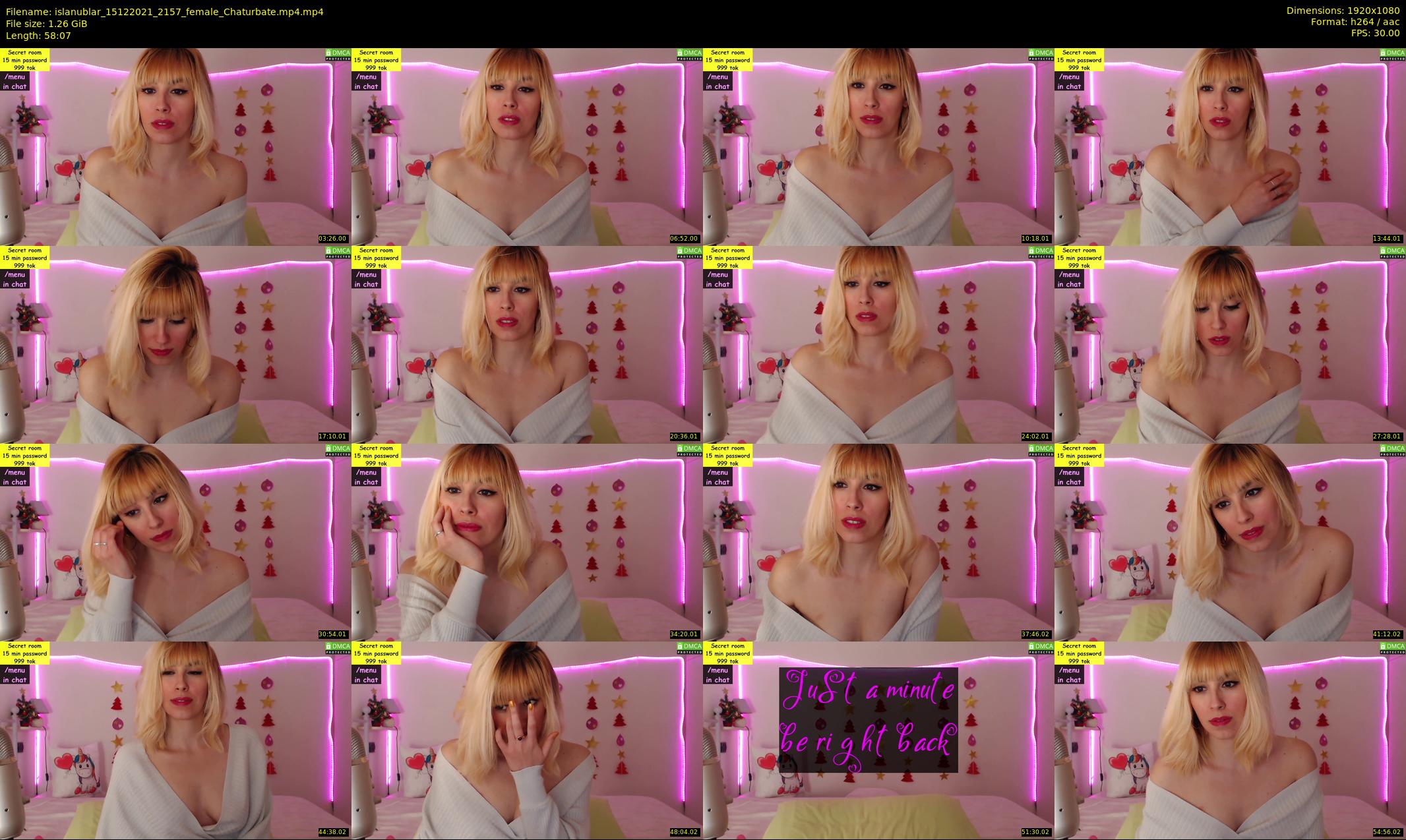 islanublar — 59 minute Chaturbate female cam show recording, 1080p, Dec 15, 2021