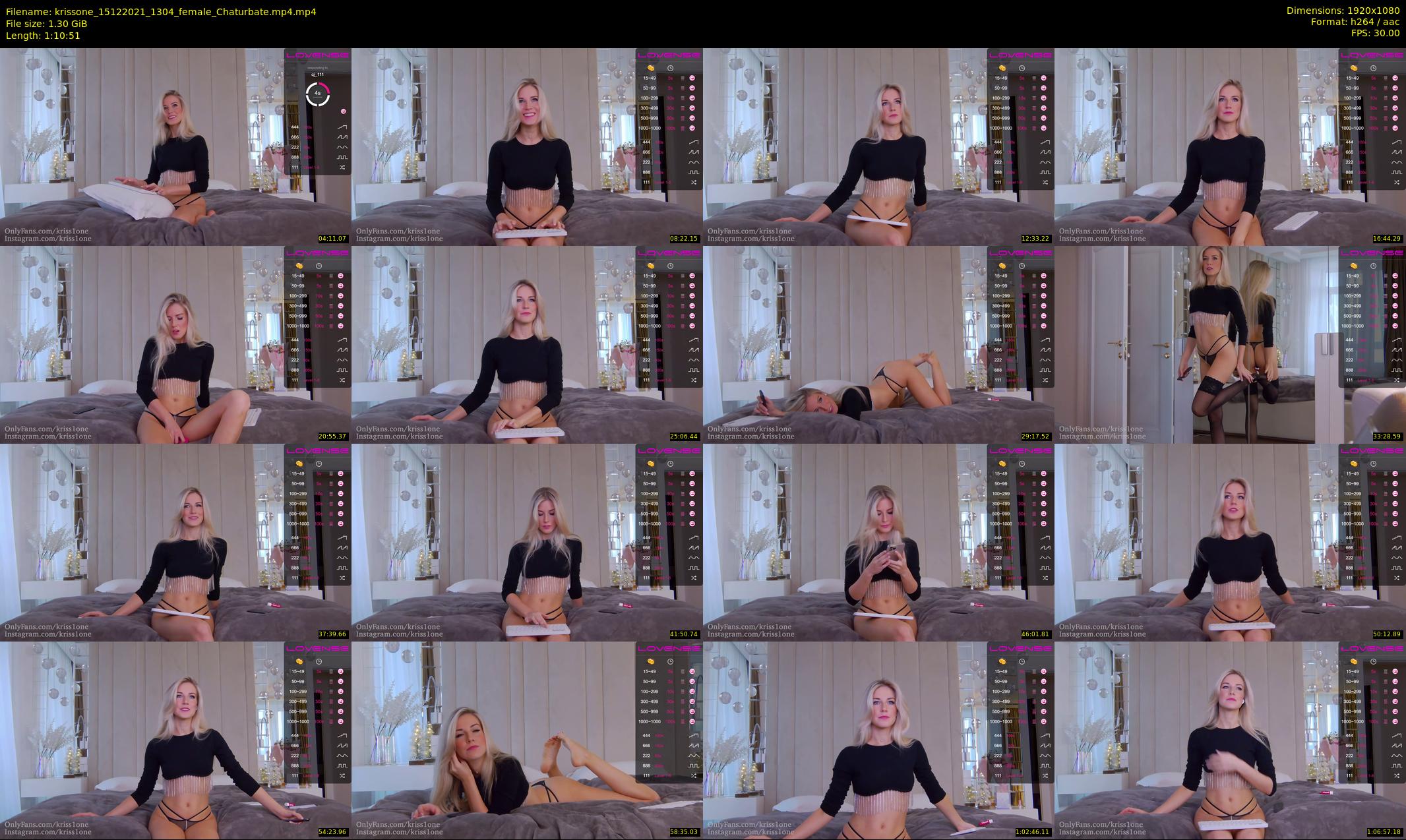 krissone — 71 minute Chaturbate female cam show recording, 1080p, Dec 15, 2021